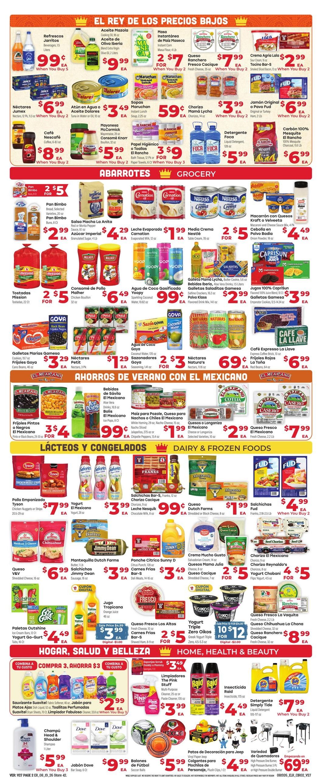 El Rancho Supermercado (McAllen–Edinburg Area, TX) Weekly Ad August 19 - 25, 2026