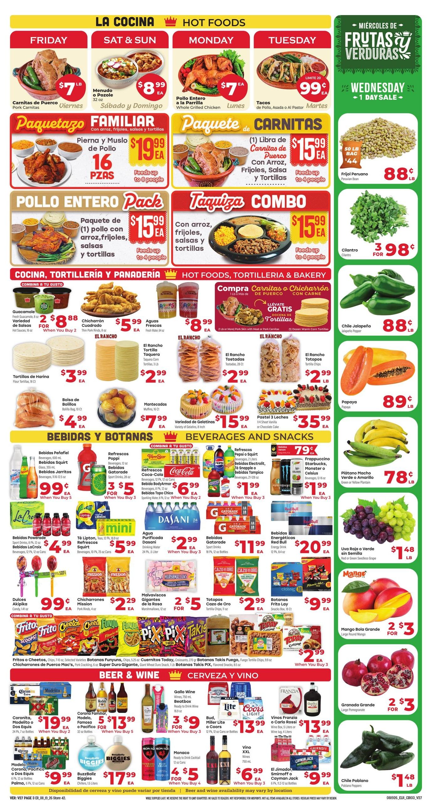 El Rancho Supermercado (McAllen–Edinburg Area, TX) Weekly Ad August 19 - 25, 2026