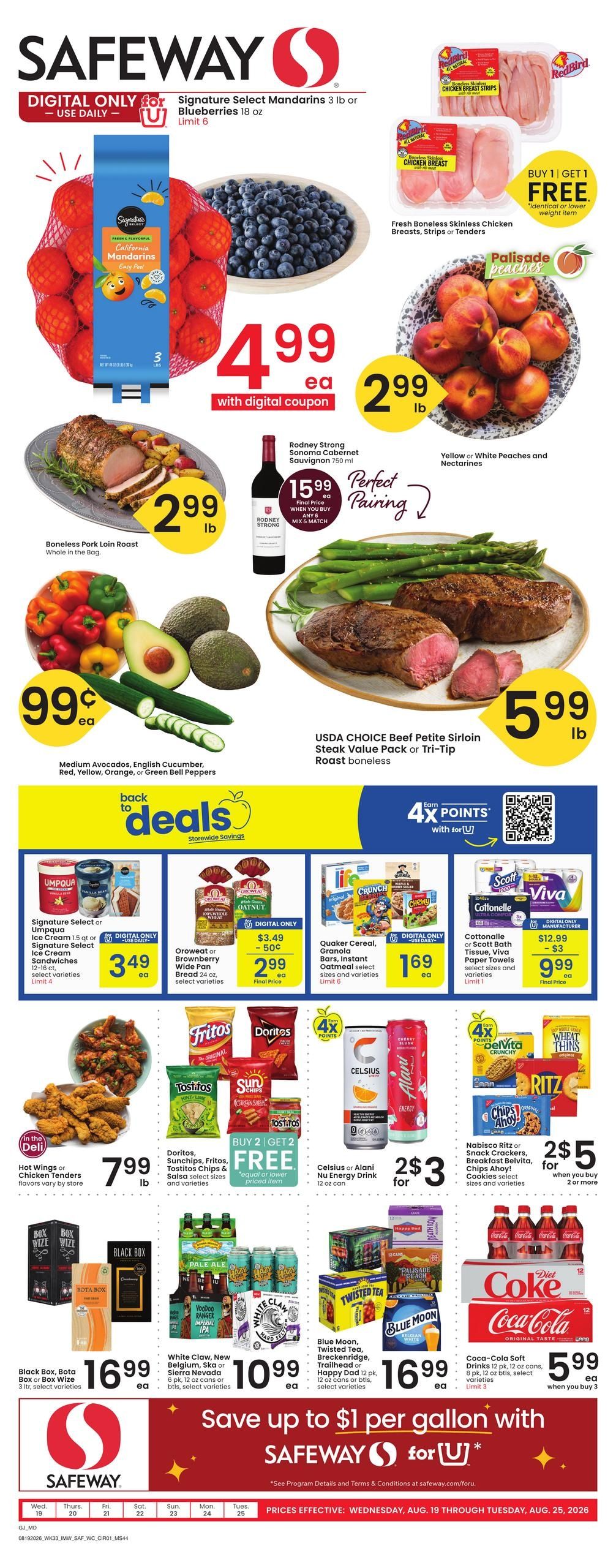 Safeway (Ridgway–Grand Junction Area, CO) Weekly Ad August 19 - 25, 2026