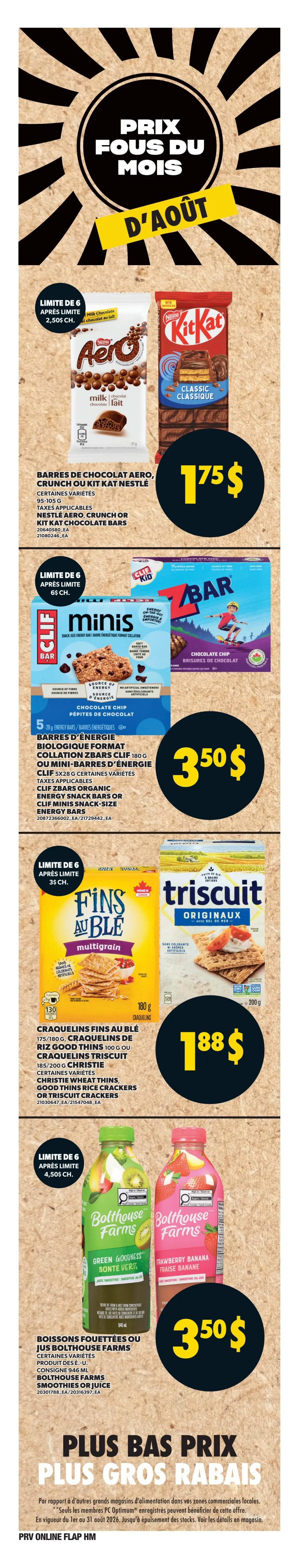 Provigo Flyer August 20 to 26