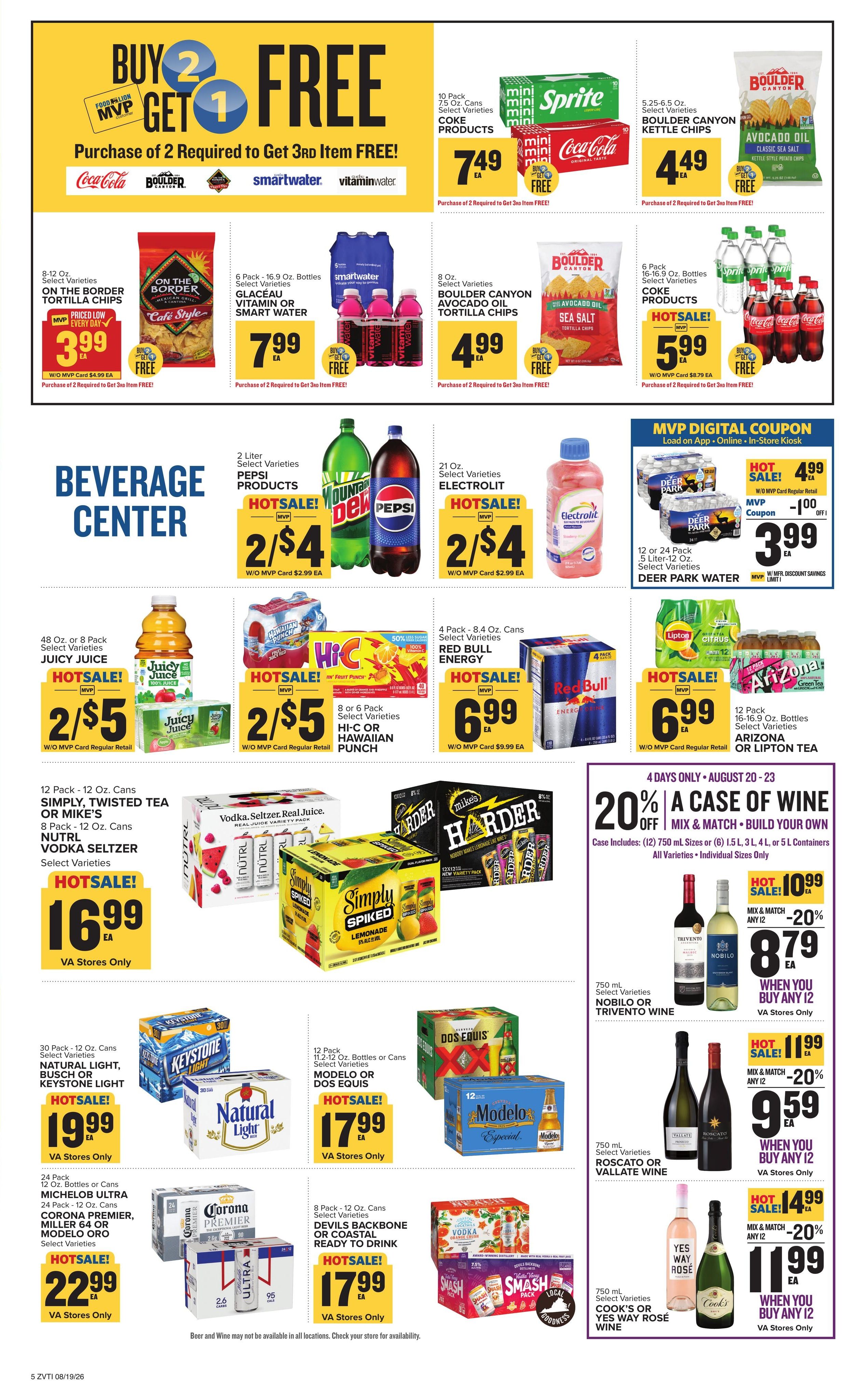 Food Lion (Bristol Area, VA) Weekly Ad August 19 - 25, 2026