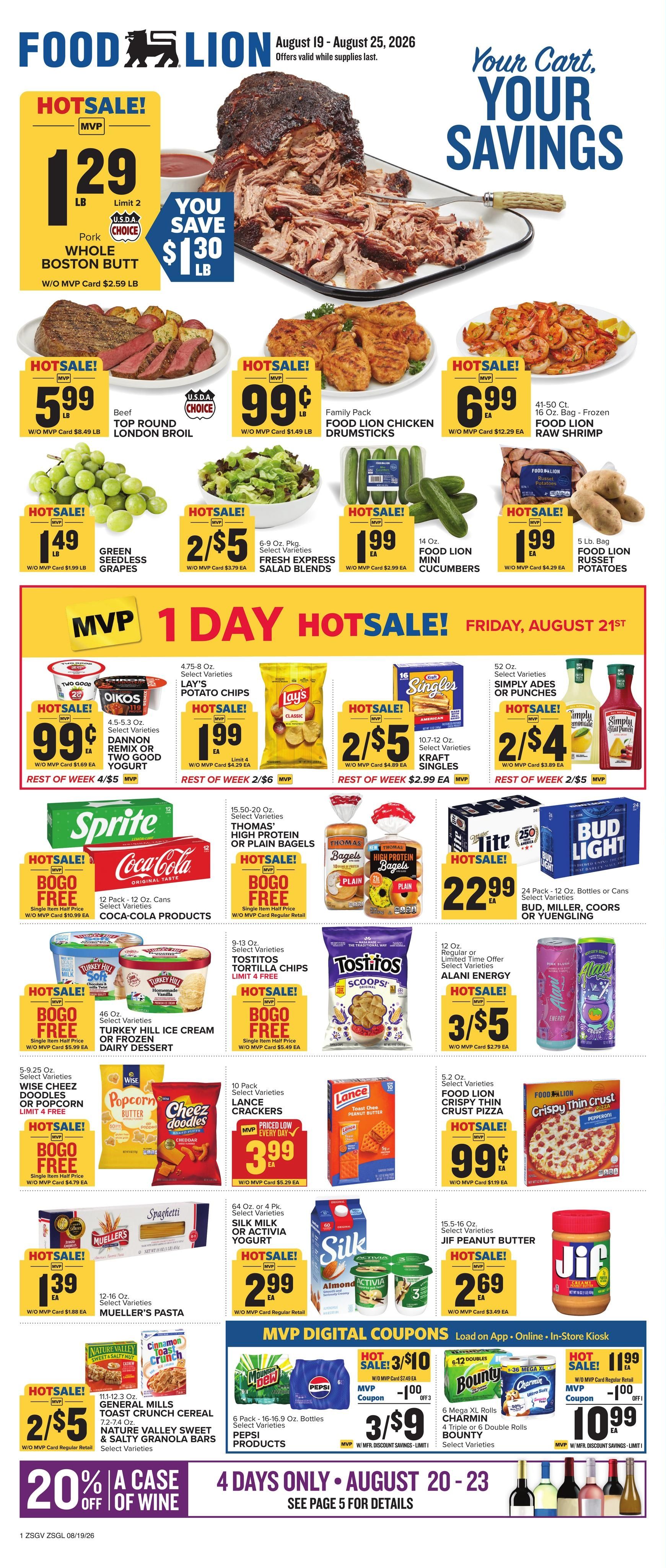 Food Lion (Rock Hill–Edgemoor Area, SC) Weekly Ad August 19 - 25, 2026