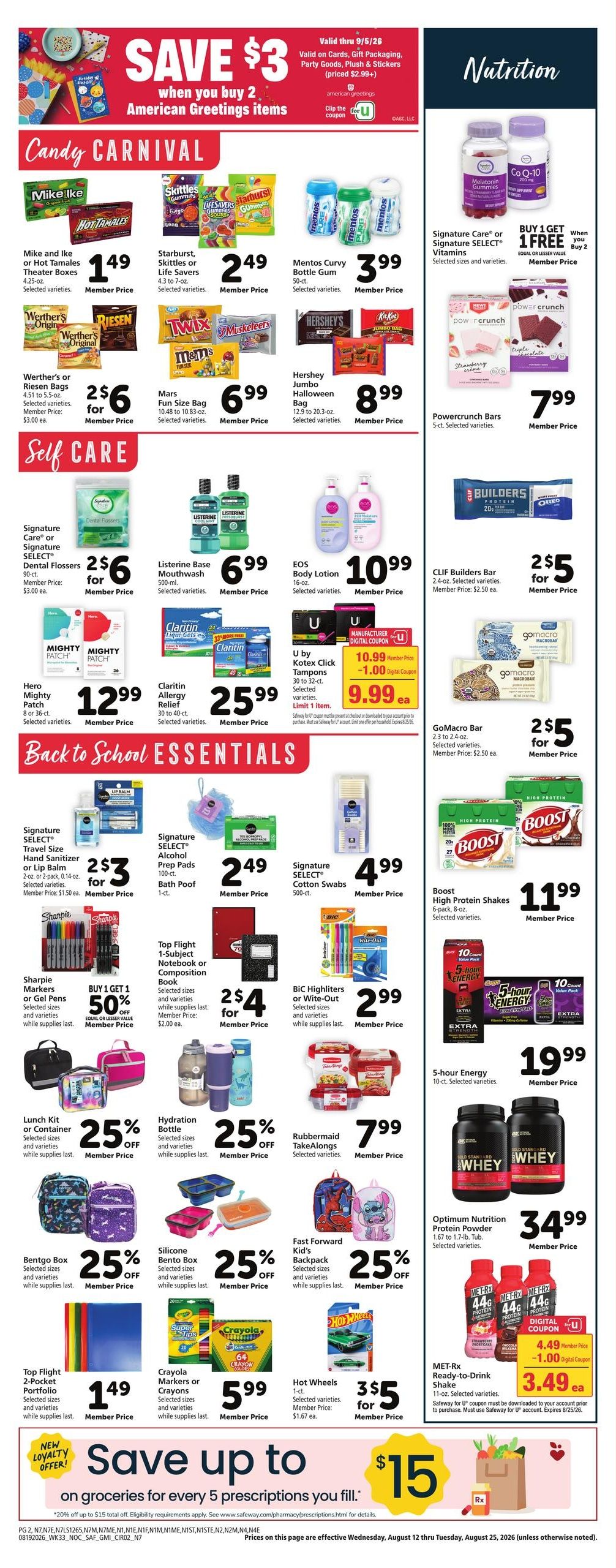 Safeway (Carson City–Reno Area, NV) Weekly Ad August 19 - 25, 2026
