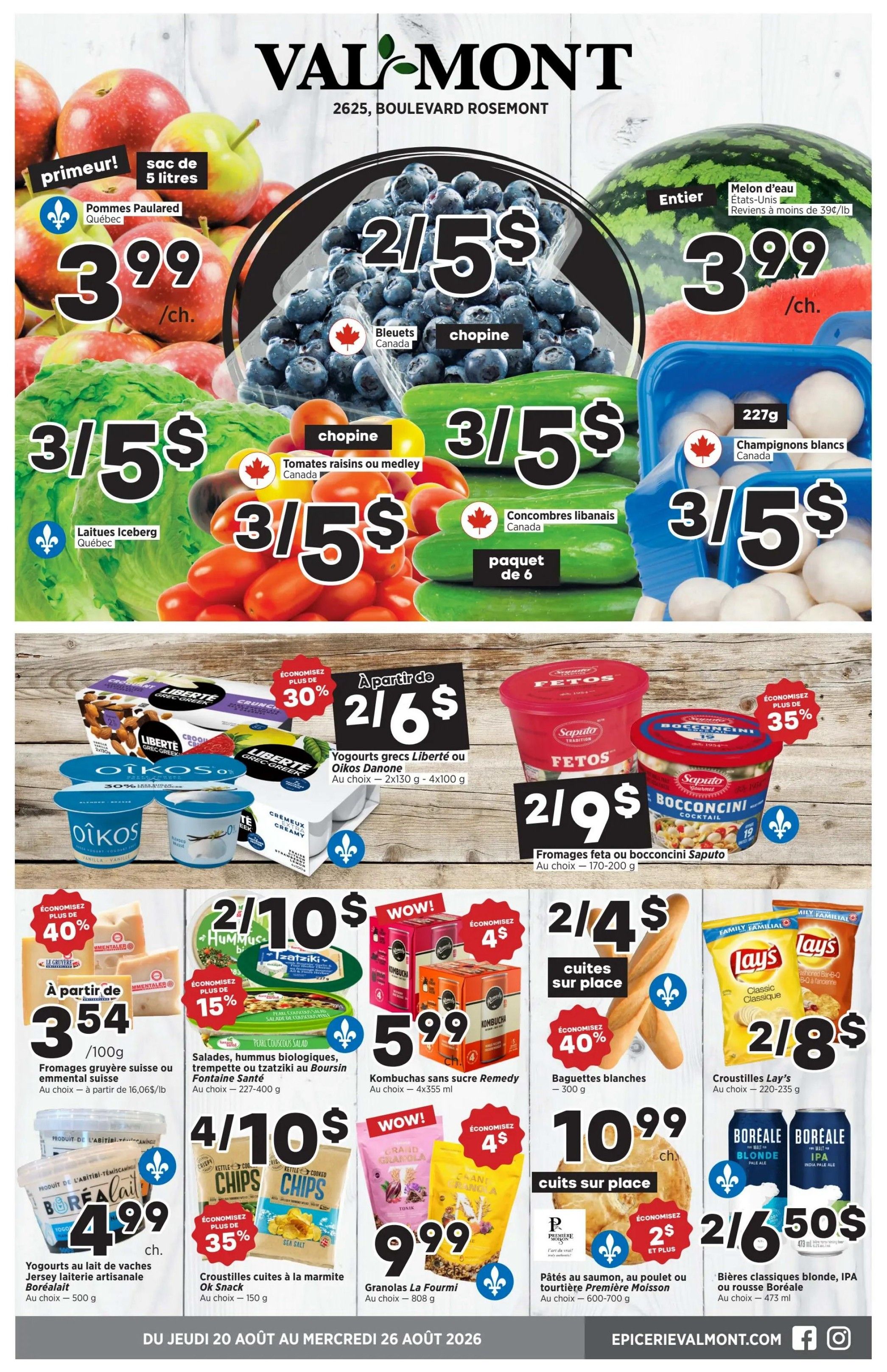 Val-Mont Flyer August 20 to 26