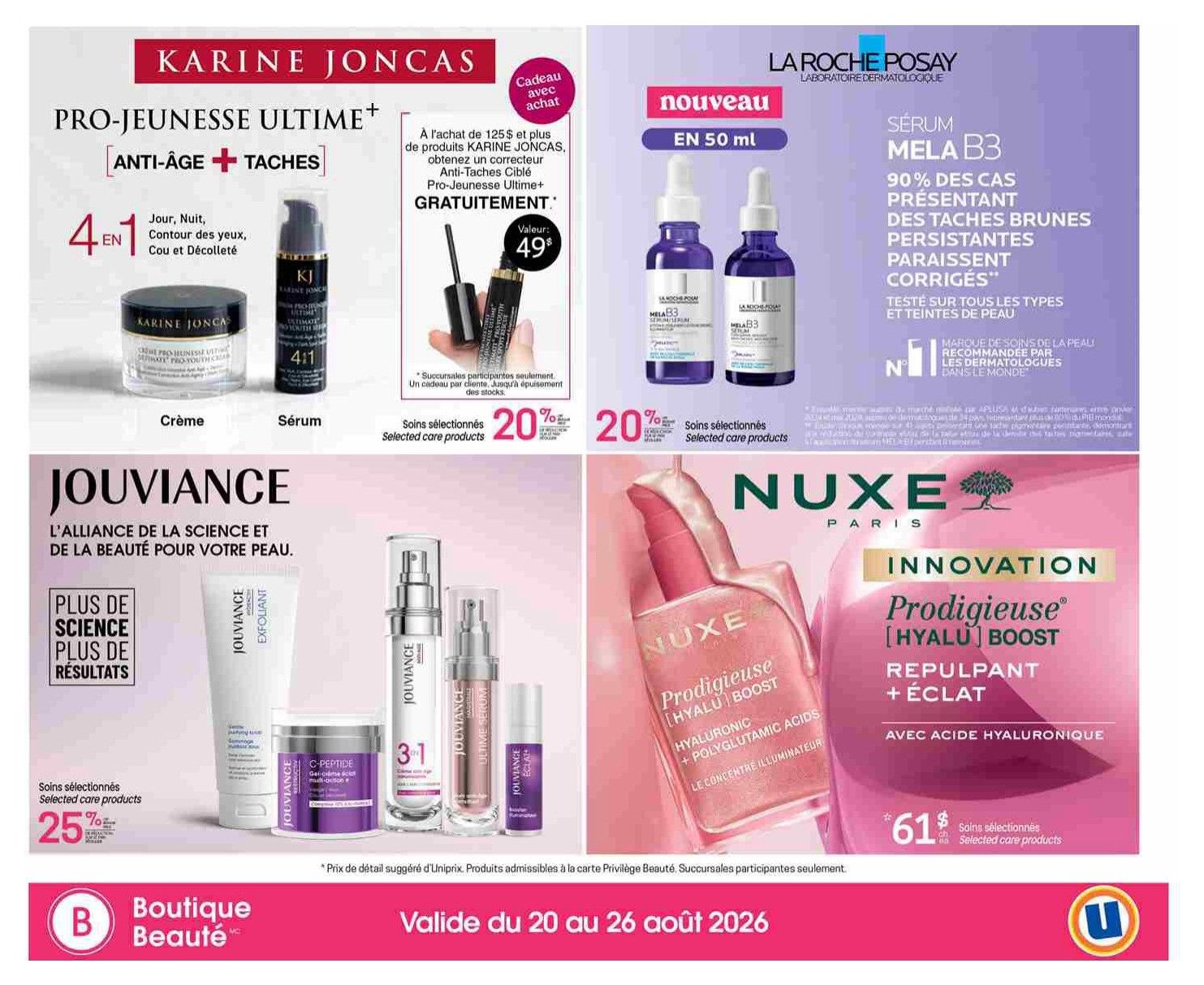 Uniprix Flyer August 20 to 26