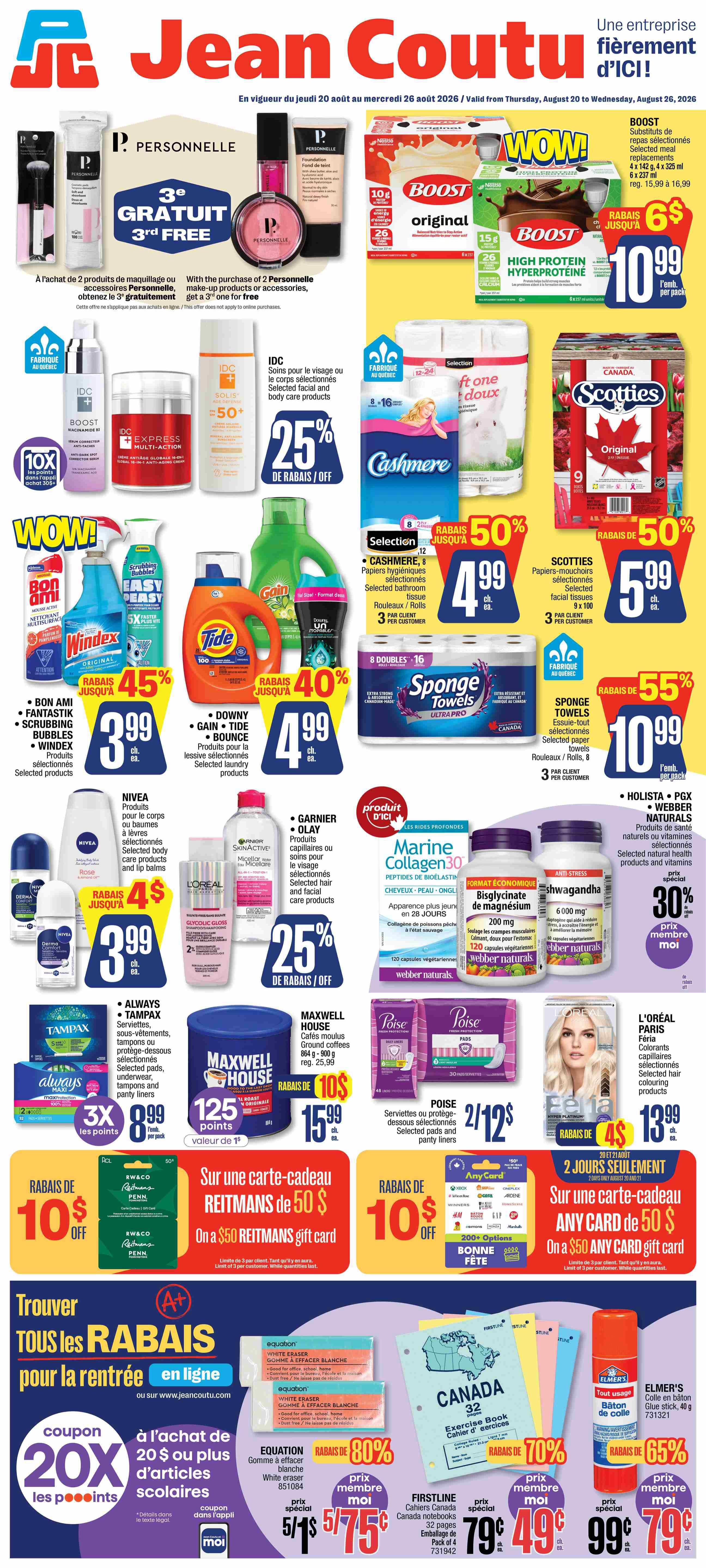 Jean Coutu Flyer August 20 to 26
