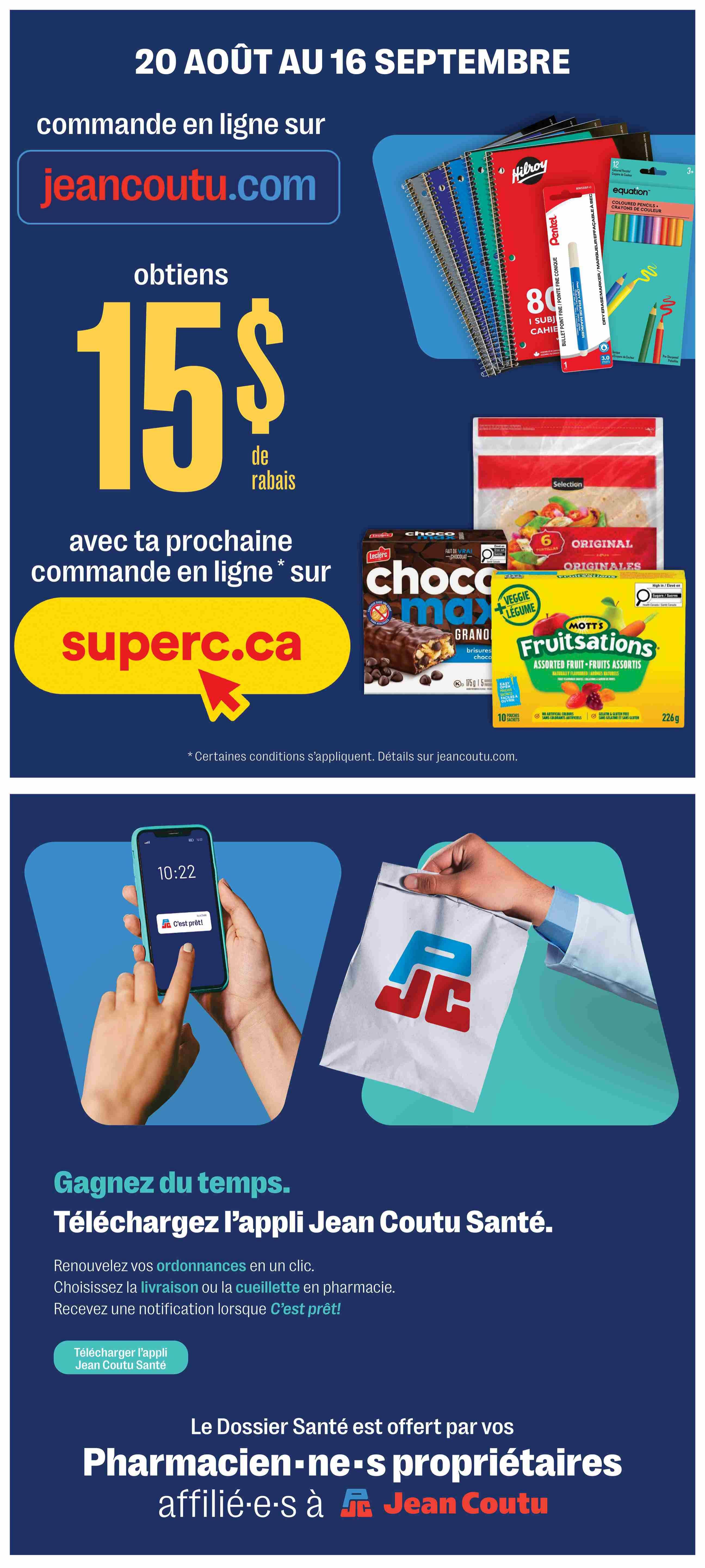 Jean Coutu Flyer August 20 to 26