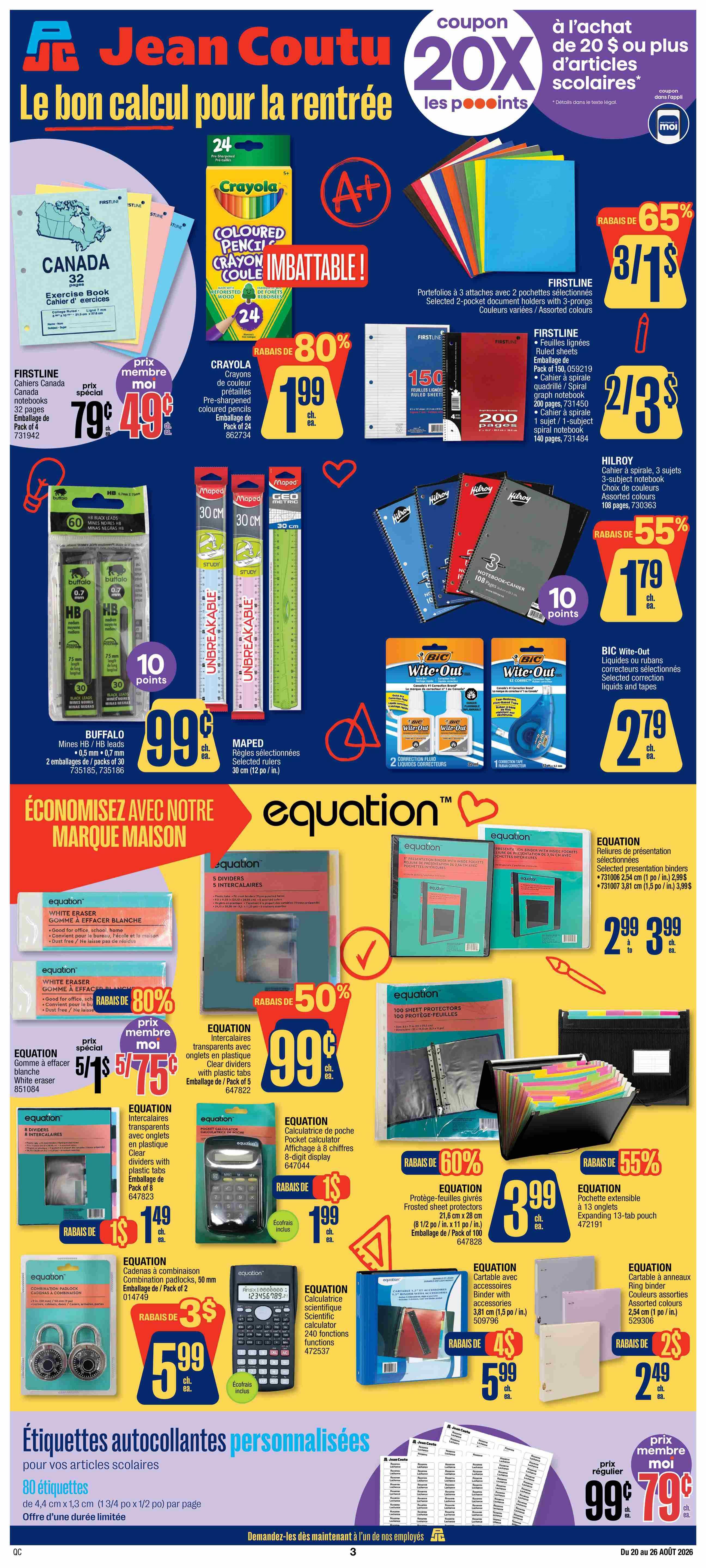 Jean Coutu Flyer August 20 to 26