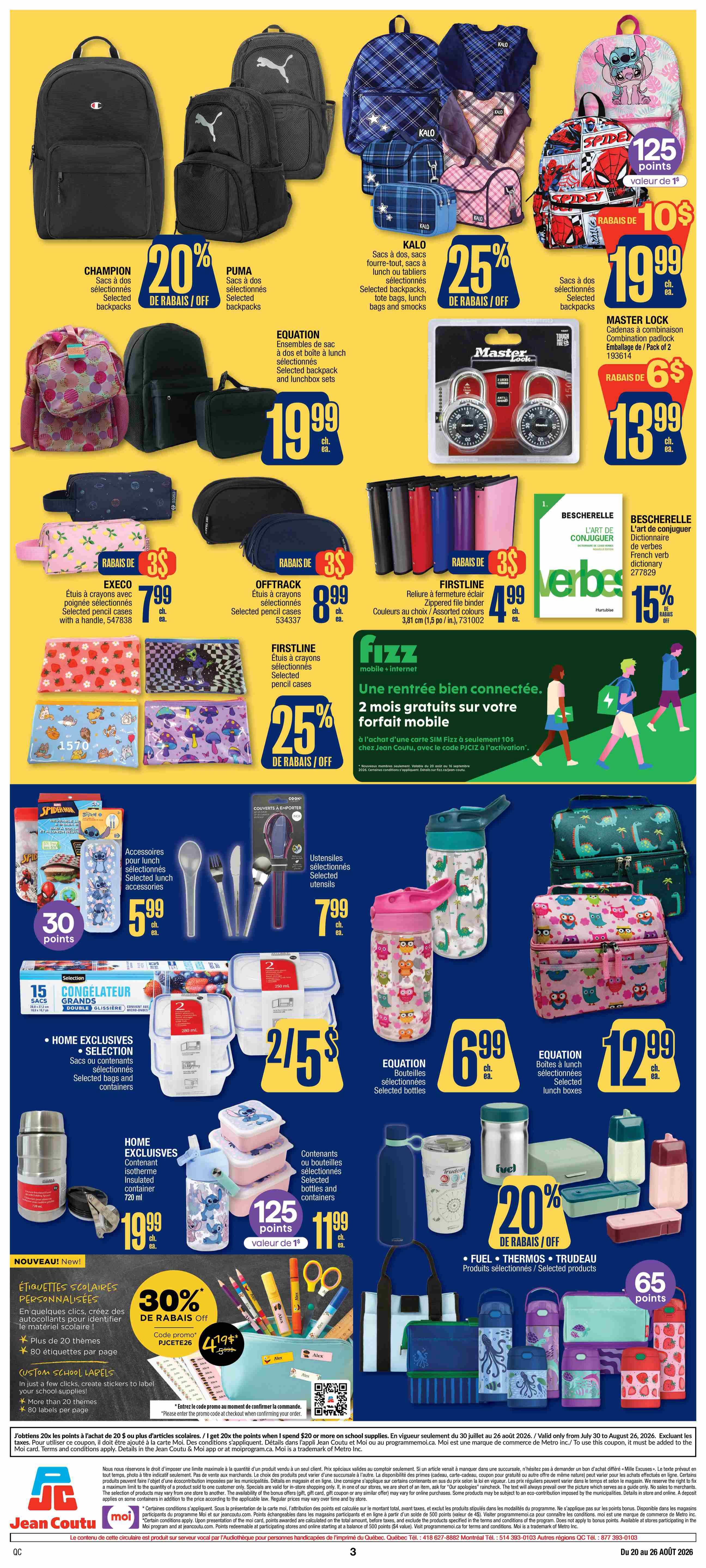Jean Coutu Flyer August 20 to 26