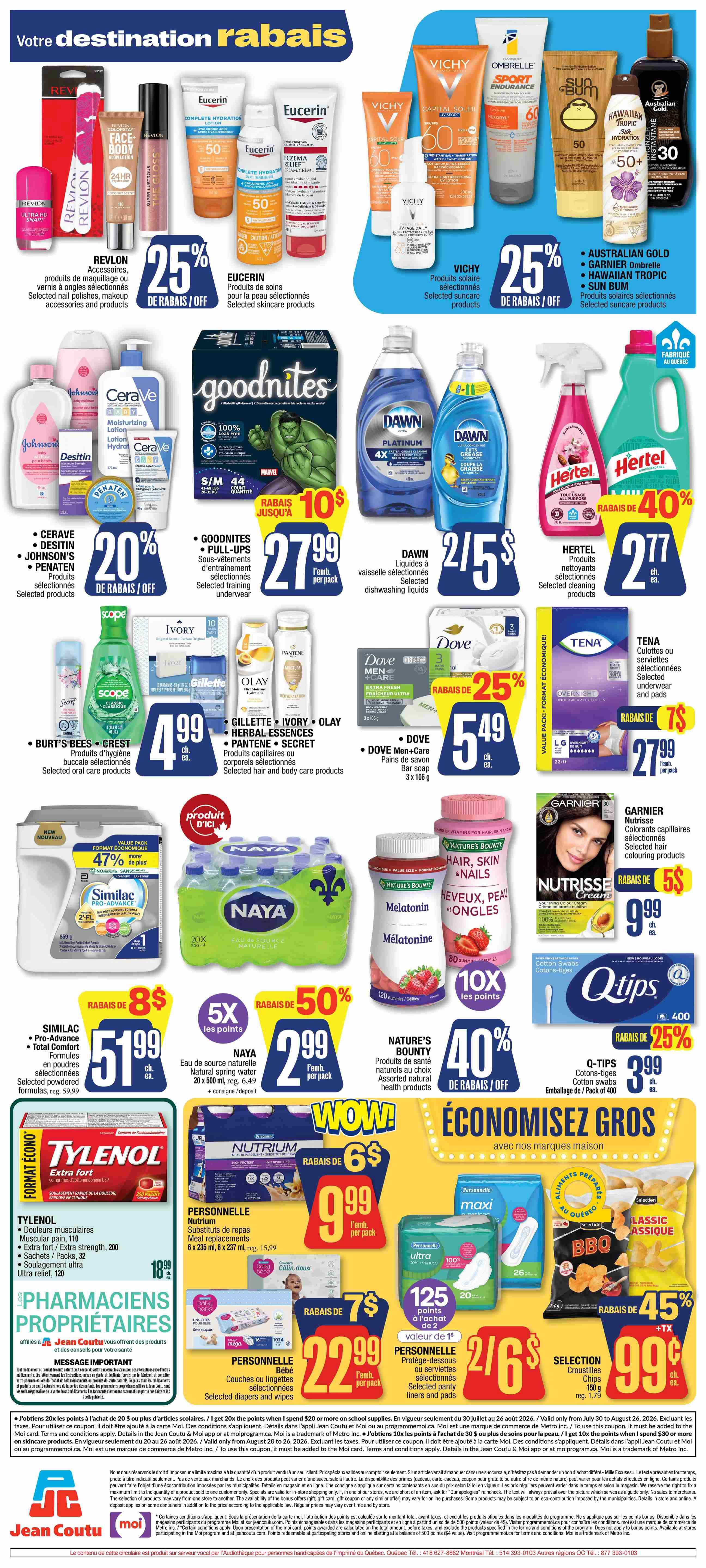 Jean Coutu Flyer August 20 to 26