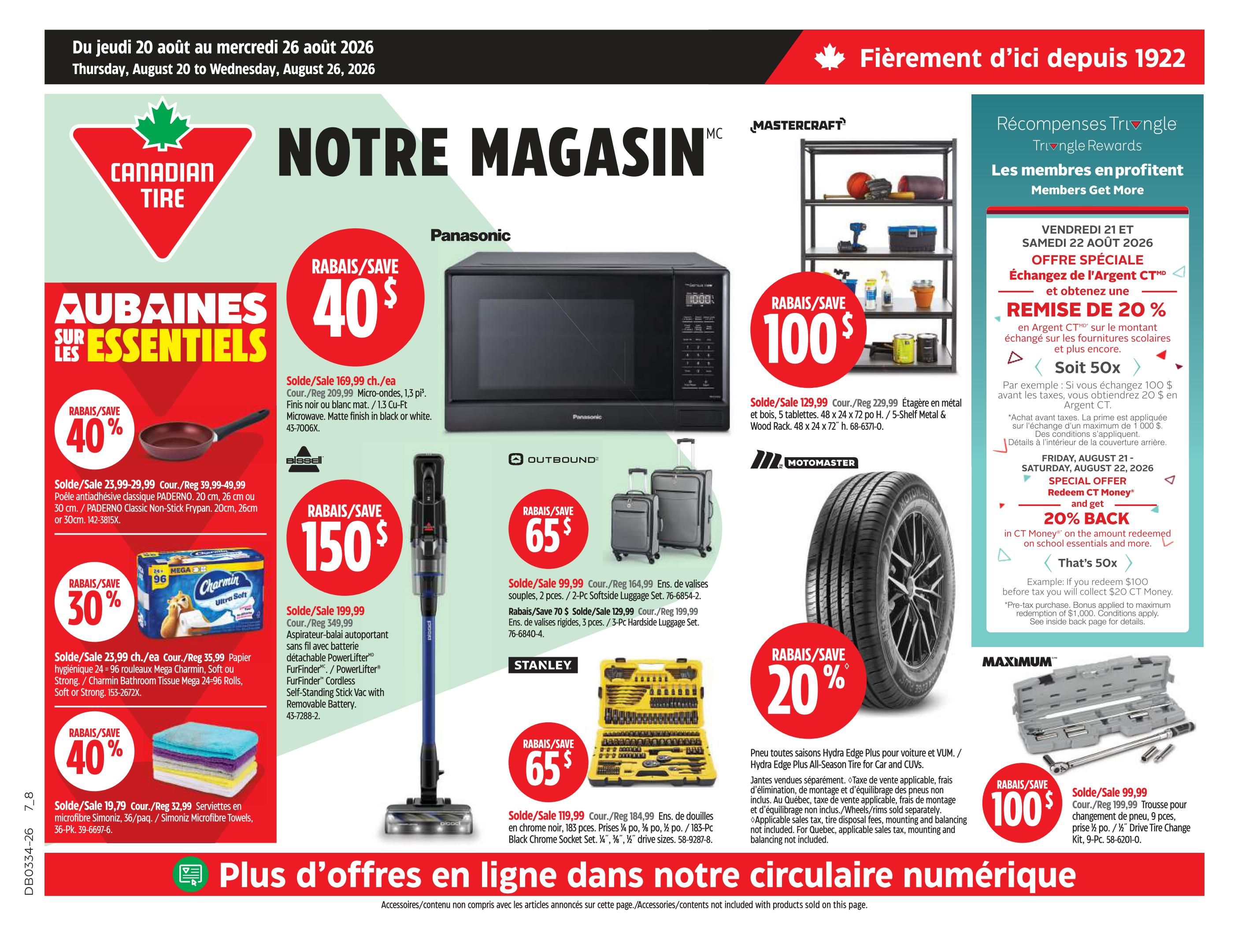 Canadian Tire (QC) Flyer August 20 to 26