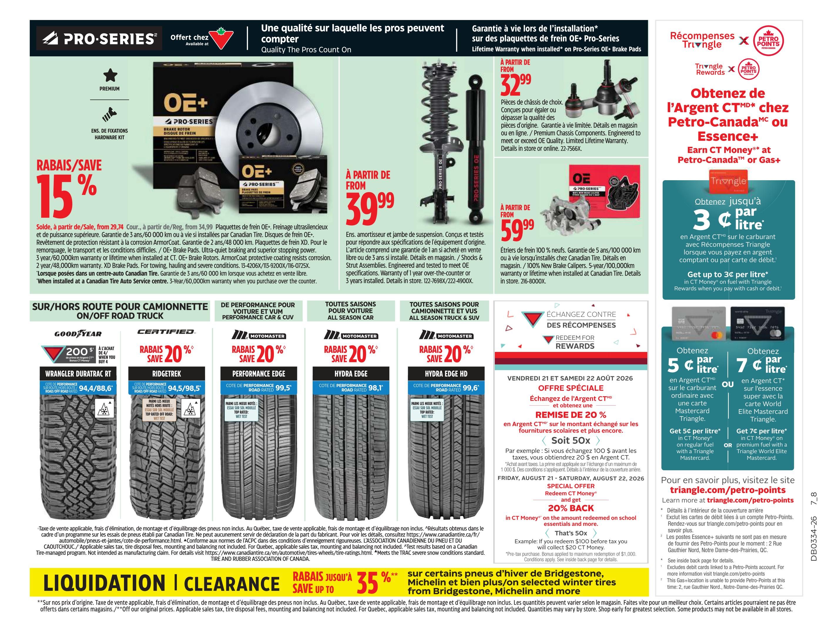 Canadian Tire (QC) Flyer August 20 to 26
