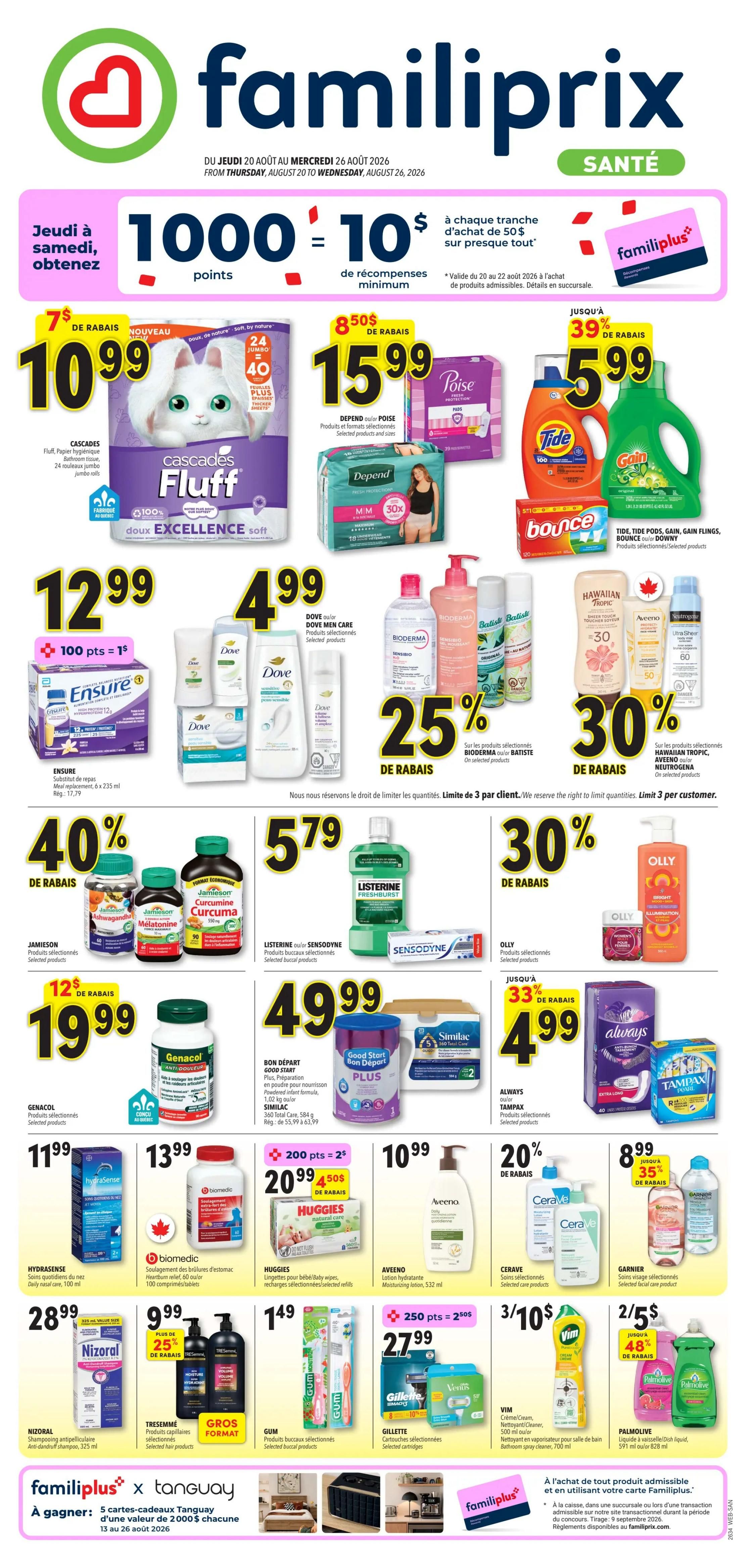 Familiprix Sante Flyer August 20 to 26