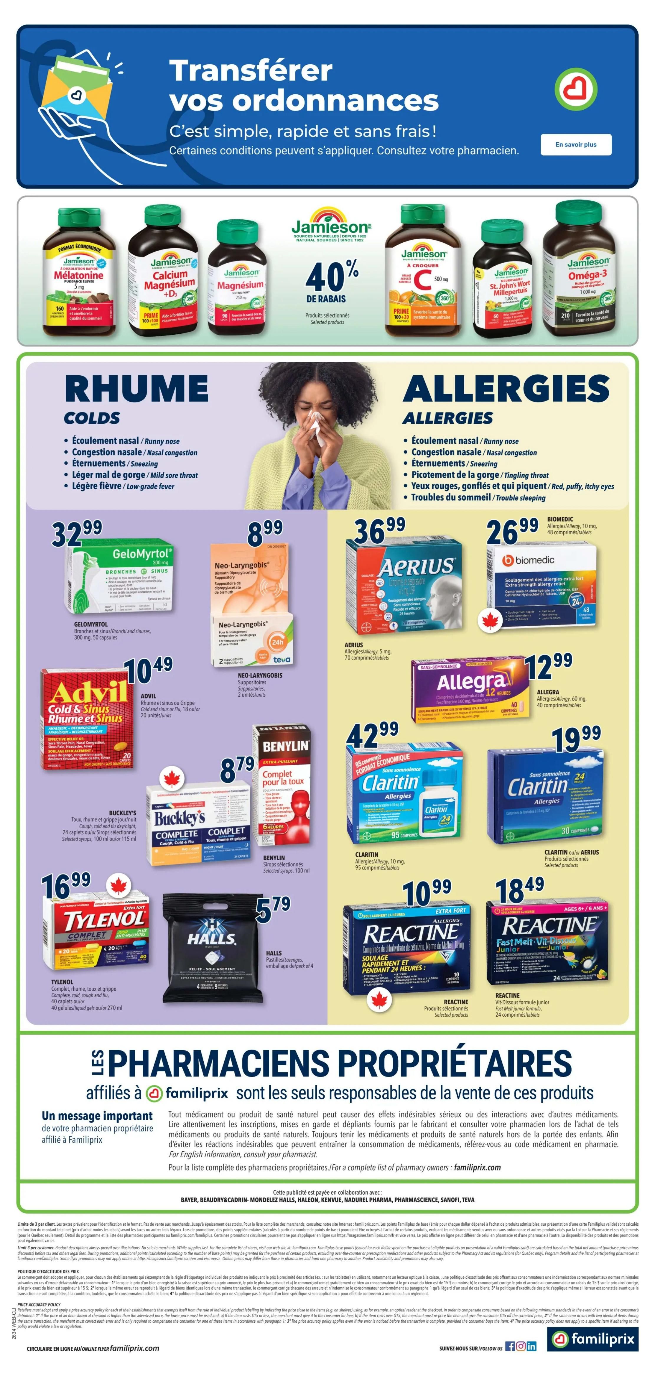 Familiprix Clinique Flyer August 20 to 26