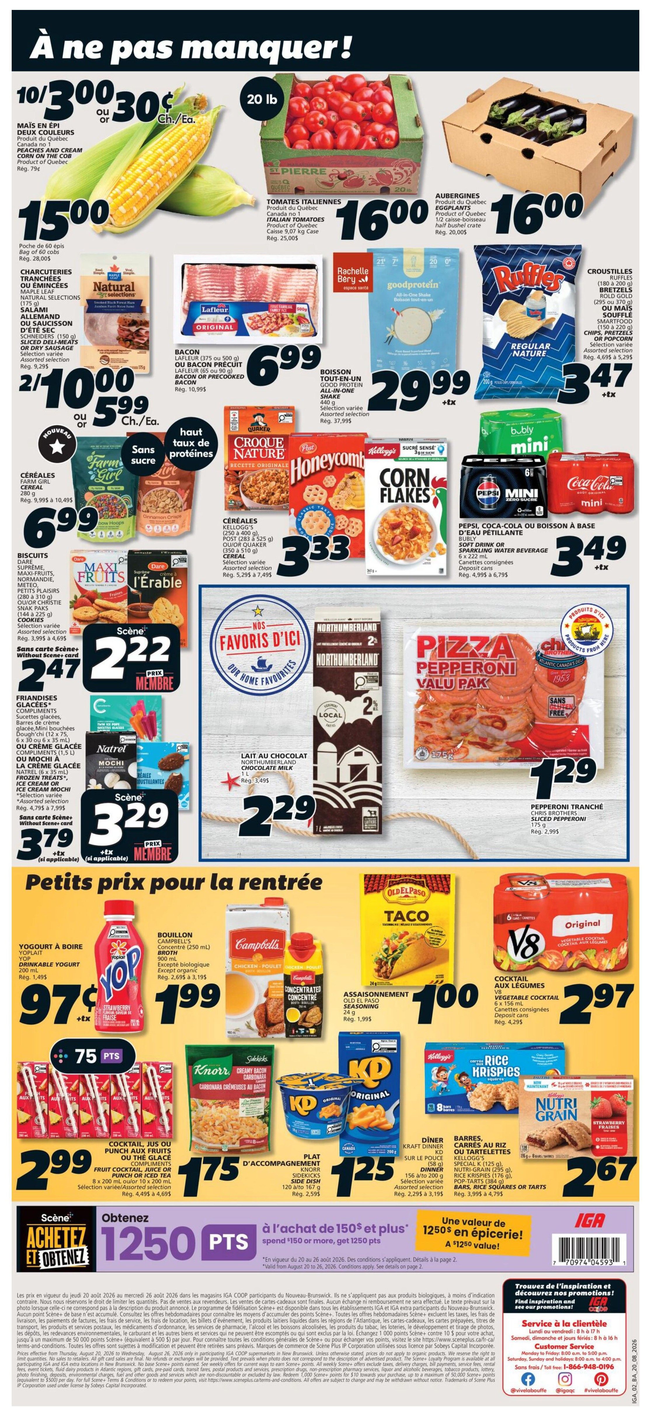 IGA (NB) Flyer August 20 to 26