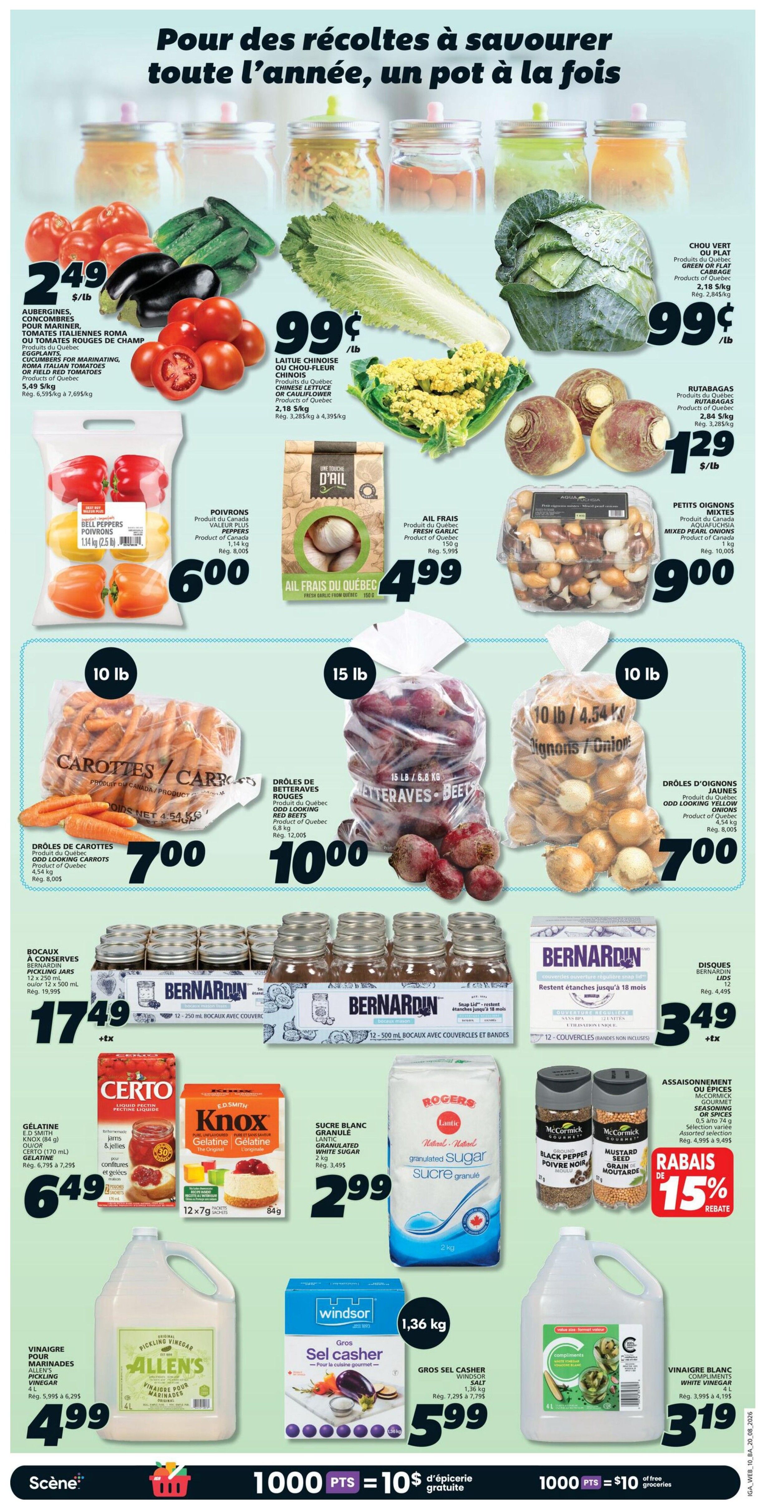 IGA (NB) Flyer August 20 to 26