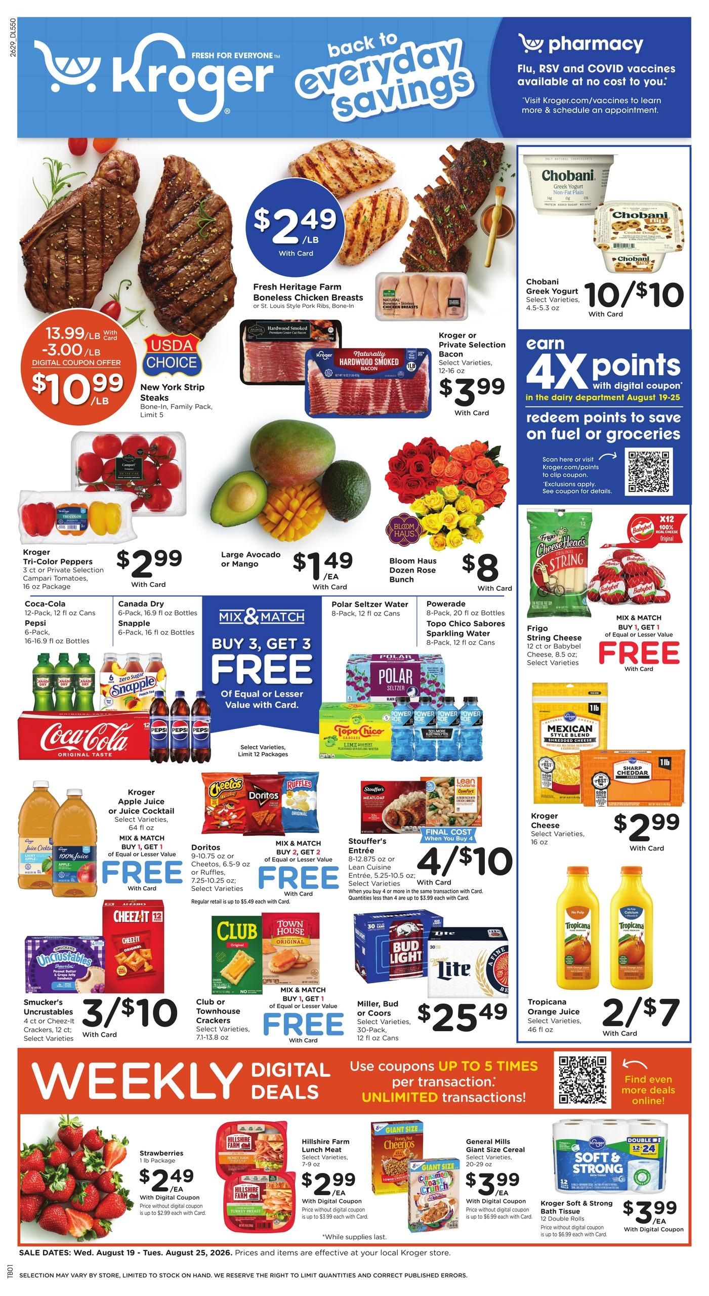 Kroger (Little Rock–Sweet Home Area, AR) Weekly Ad August 19 - 25, 2026