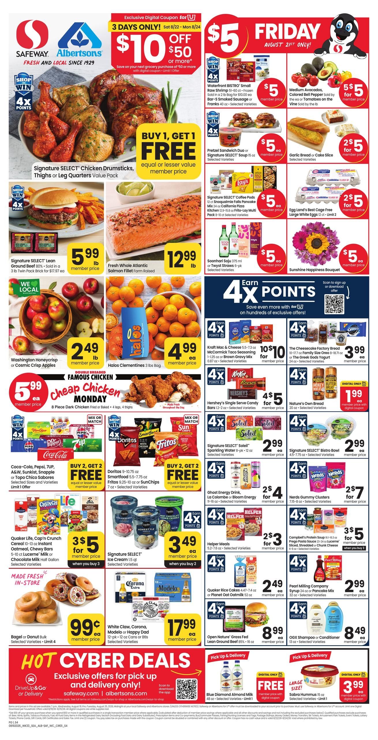 Safeway (Kellogg–Moscow Area, ID) Weekly Ad August 19 - 25, 2026