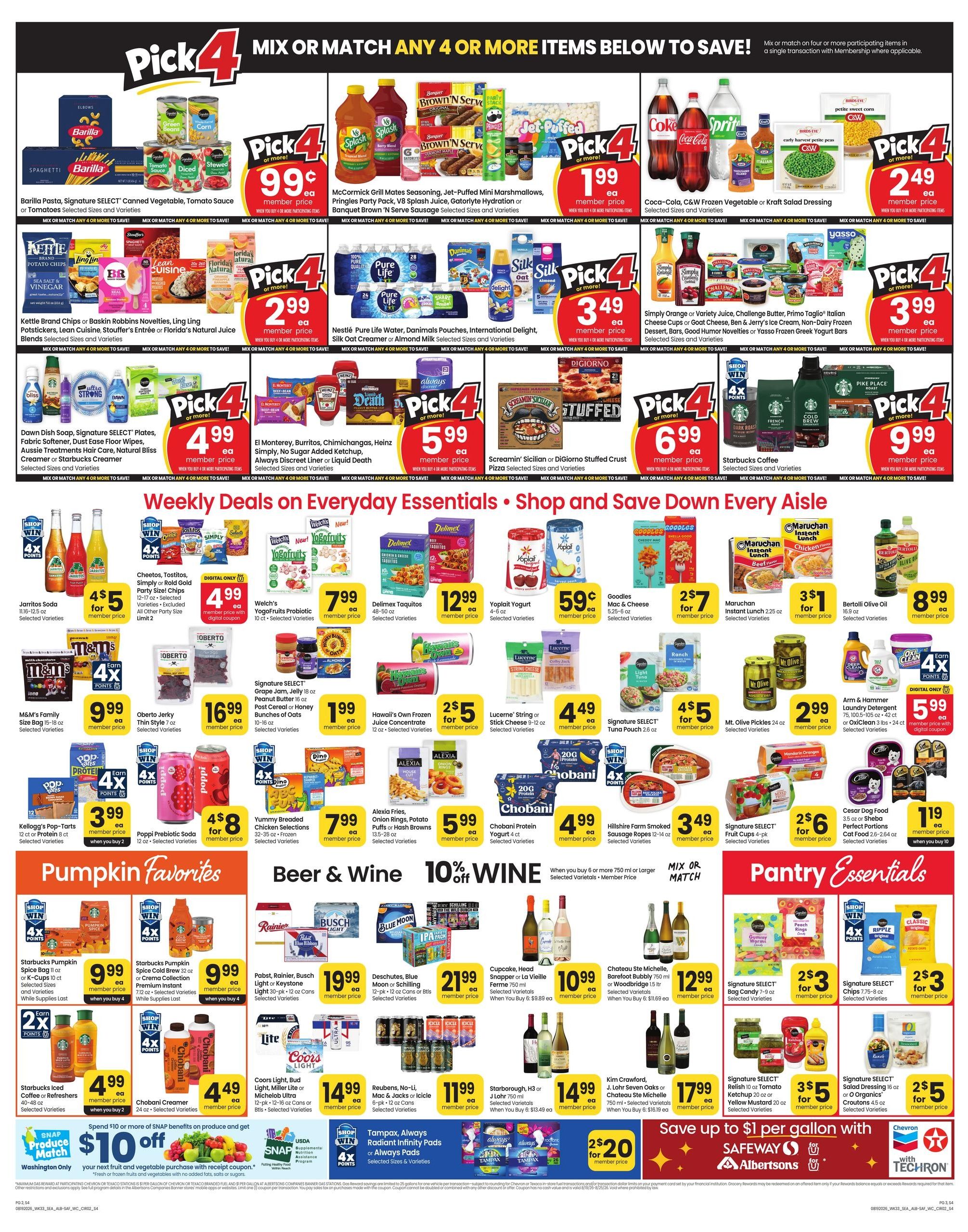 Safeway (Kellogg–Moscow Area, ID) Weekly Ad August 19 - 25, 2026