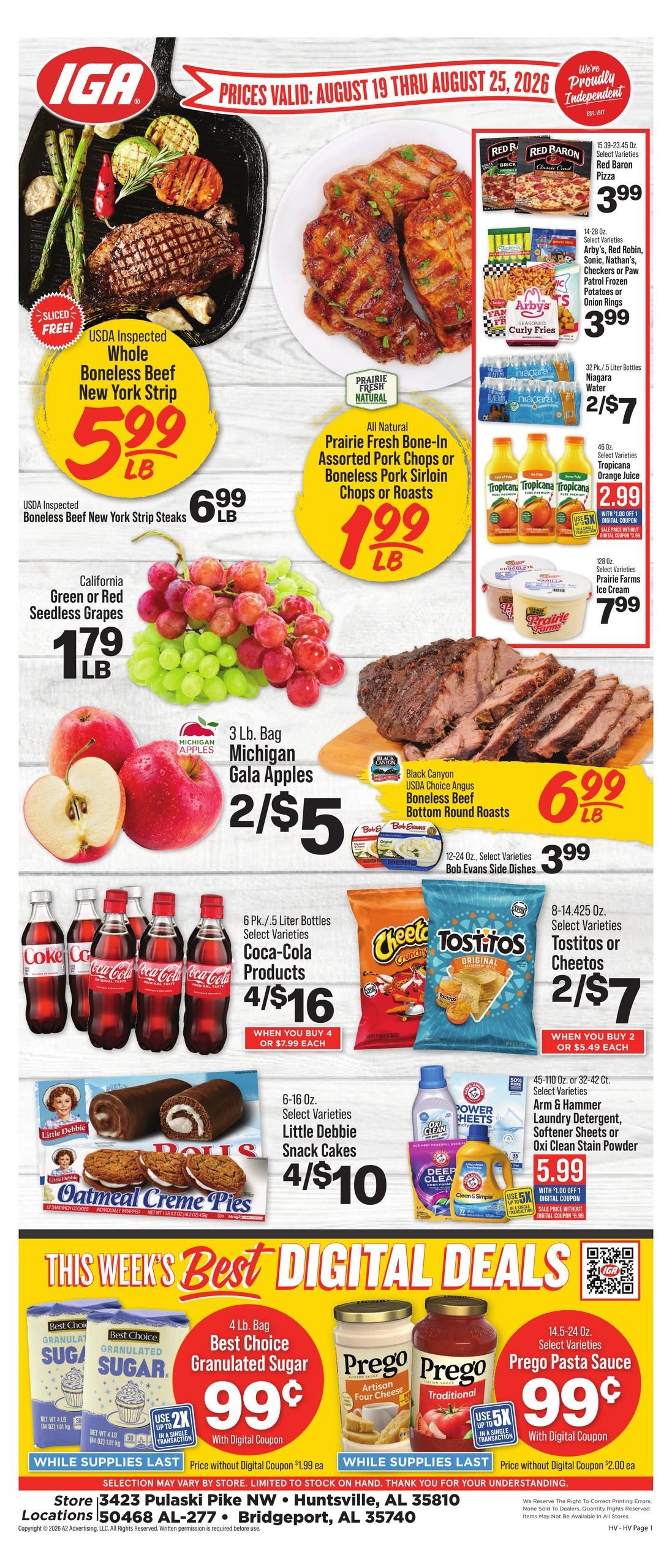 IGA (Huntsville Area, AL) Weekly Ad August 19 - 25, 2026