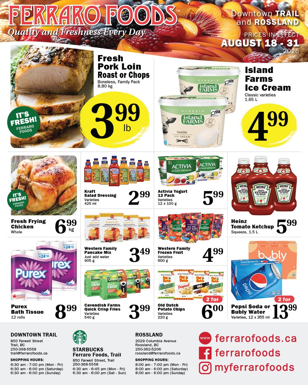 Ferraro Foods Bi-Weekly Flyer August 18 to 31