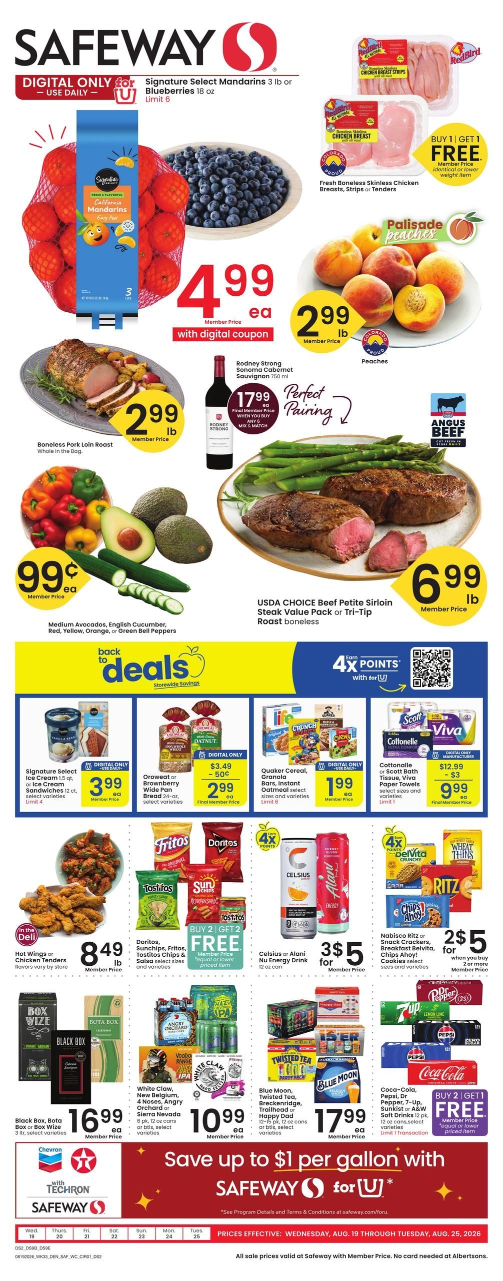 Safeway (Frisco Area, CO) Weekly Ad August 19 - 25, 2026