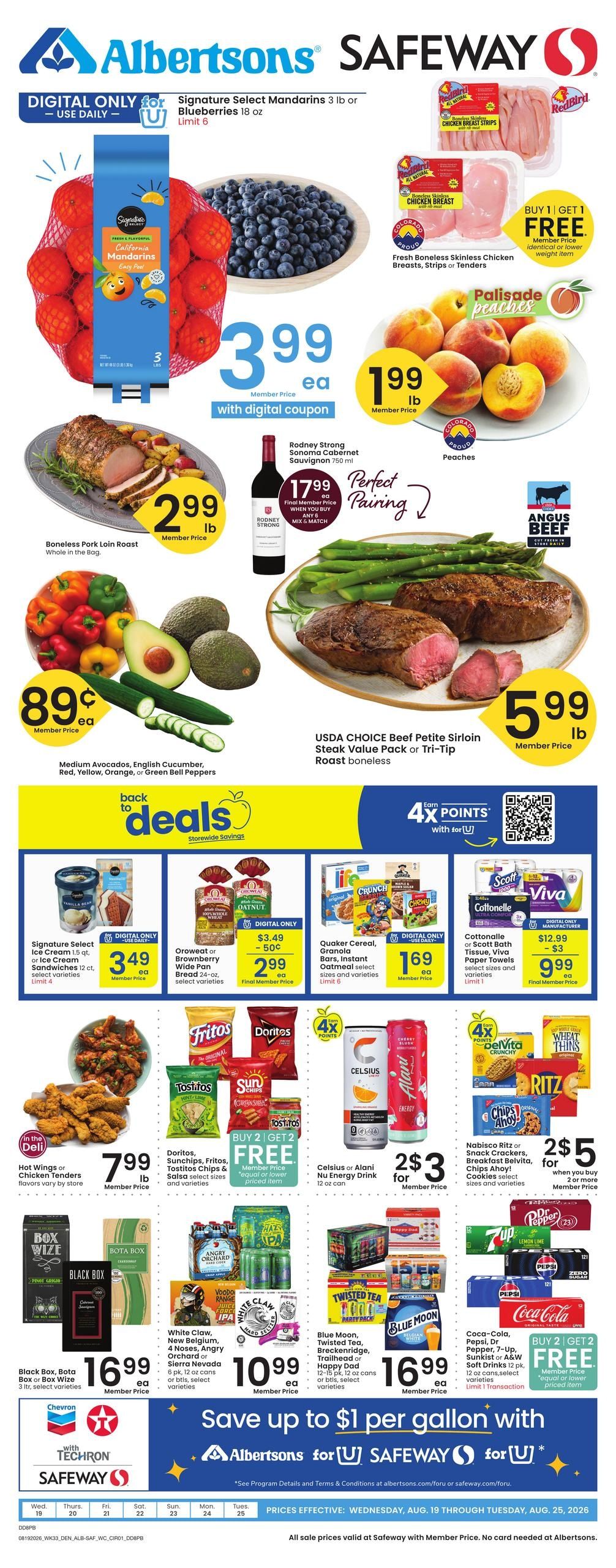 Safeway (Pueblo–Boone Area, CO) Weekly Ad August 19 - 25, 2026