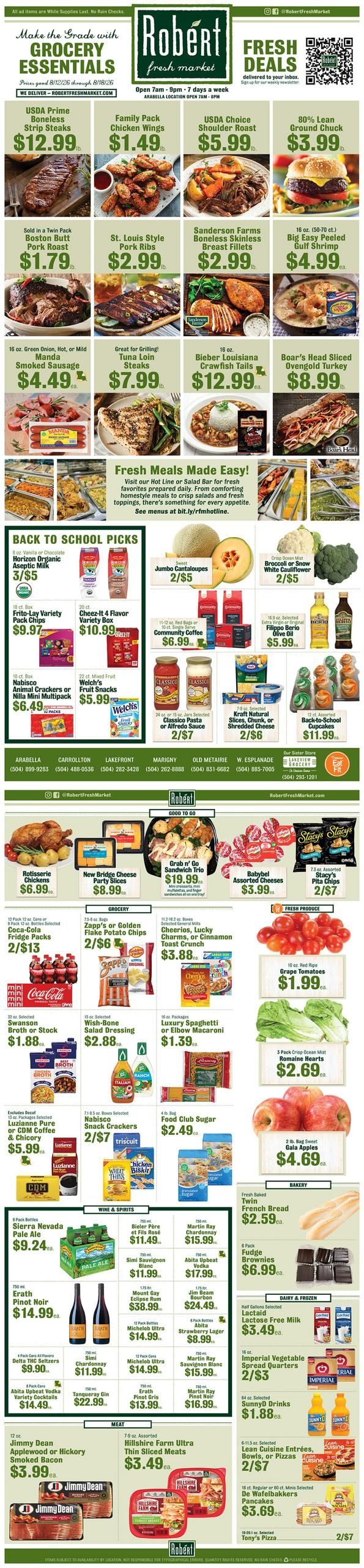 Robert Fresh Market Weekly Ad August 12 - 18, 2026