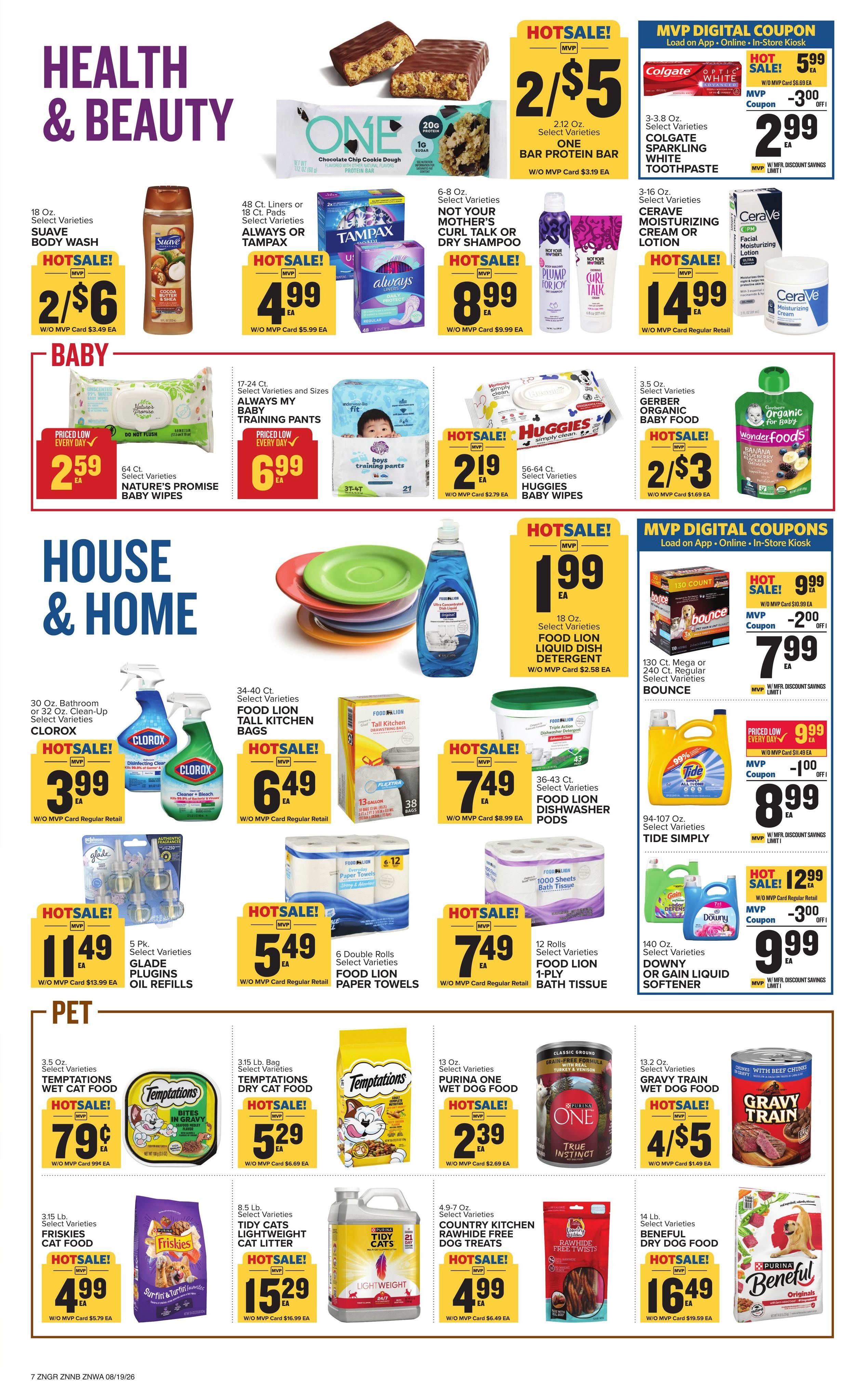 Food Lion (Alliance–Bridgeton Area, NC) Weekly Ad August 19 - 25, 2026