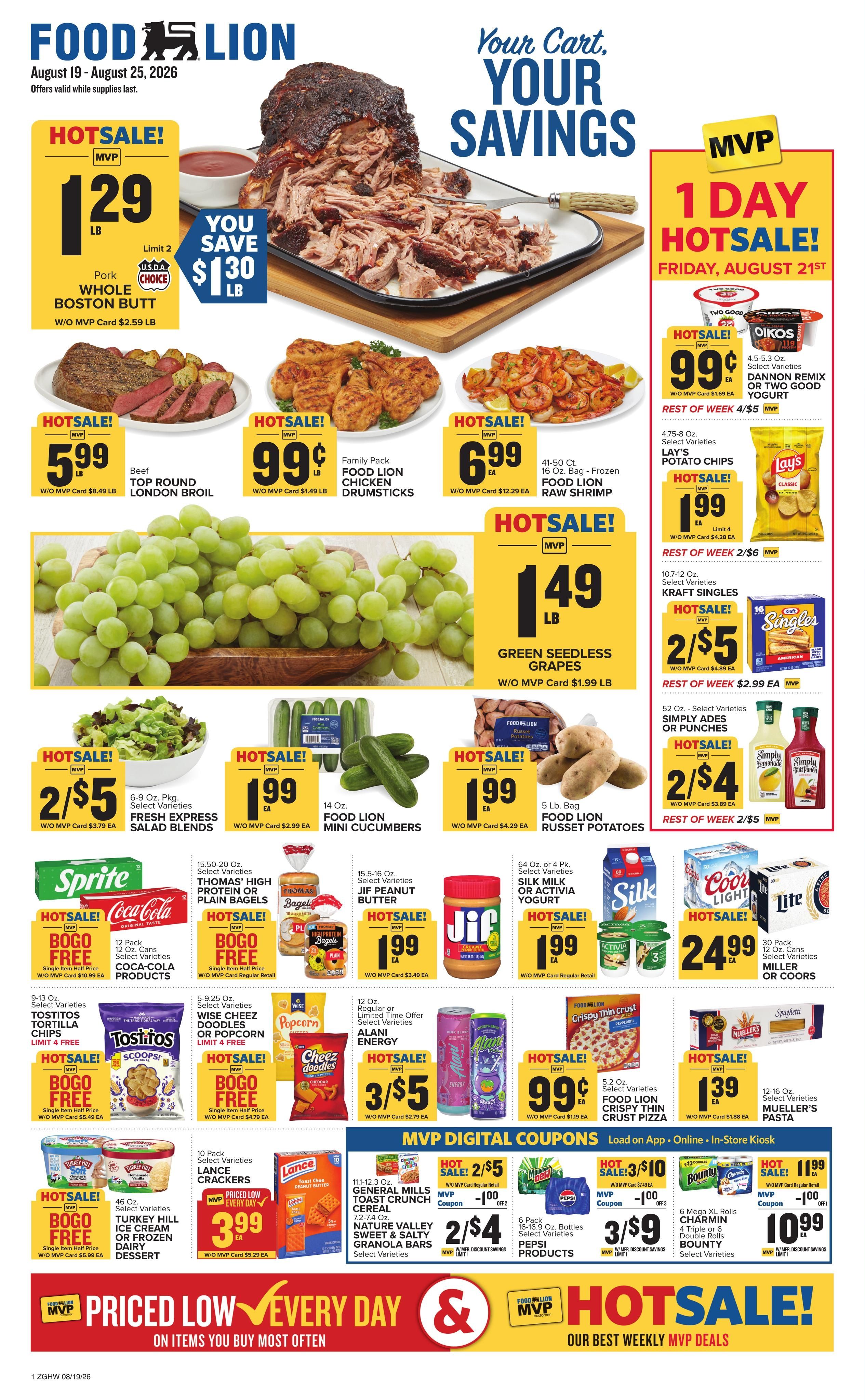 Food Lion (Eastman Area, GA) Weekly Ad August 19 - 25, 2026