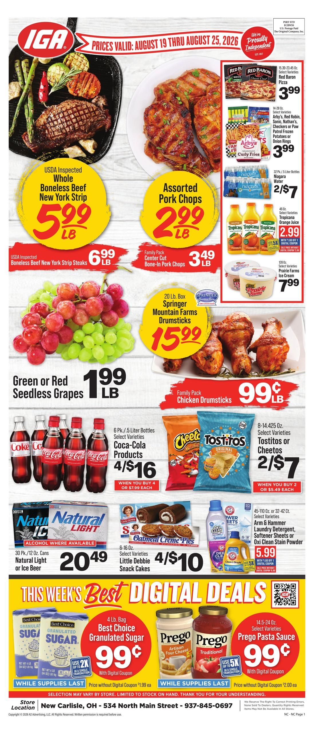 IGA (Vandalia–Tipp City Area, OH) Weekly Ad August 19 - 25, 2026