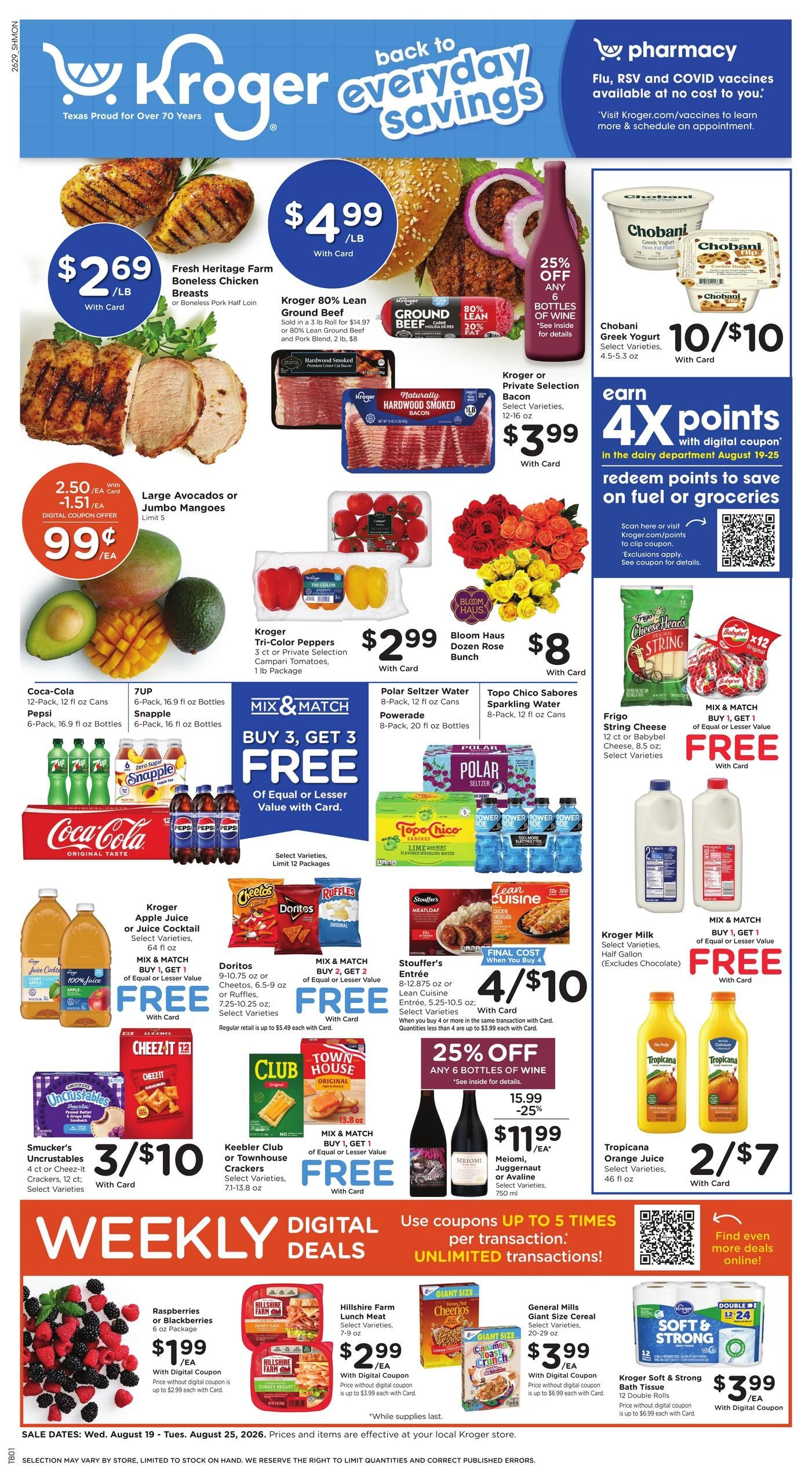Kroger (Beaumont Area, TX) Weekly Ad August 19 - 25, 2026