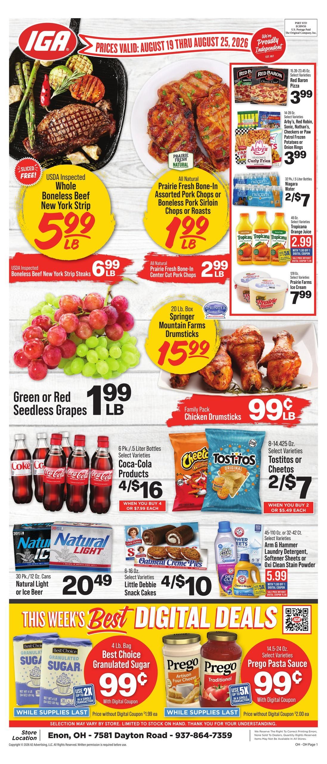 IGA (Alpha–Fairborn Area, OH) Weekly Ad August 19 - 25, 2026