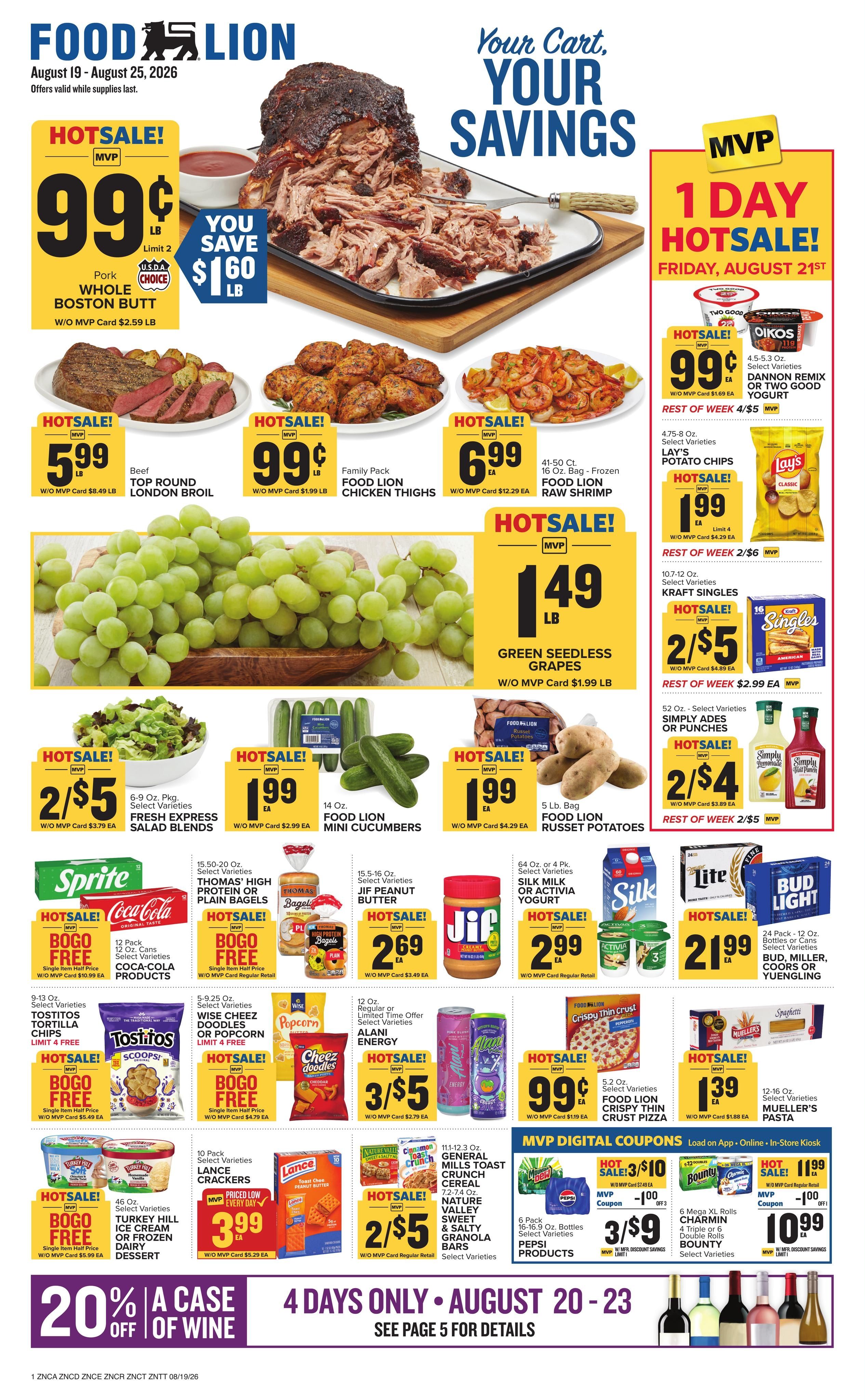 Food Lion (Morganton–Chimney Rock Area, NC) Weekly Ad August 19 - 25, 2026