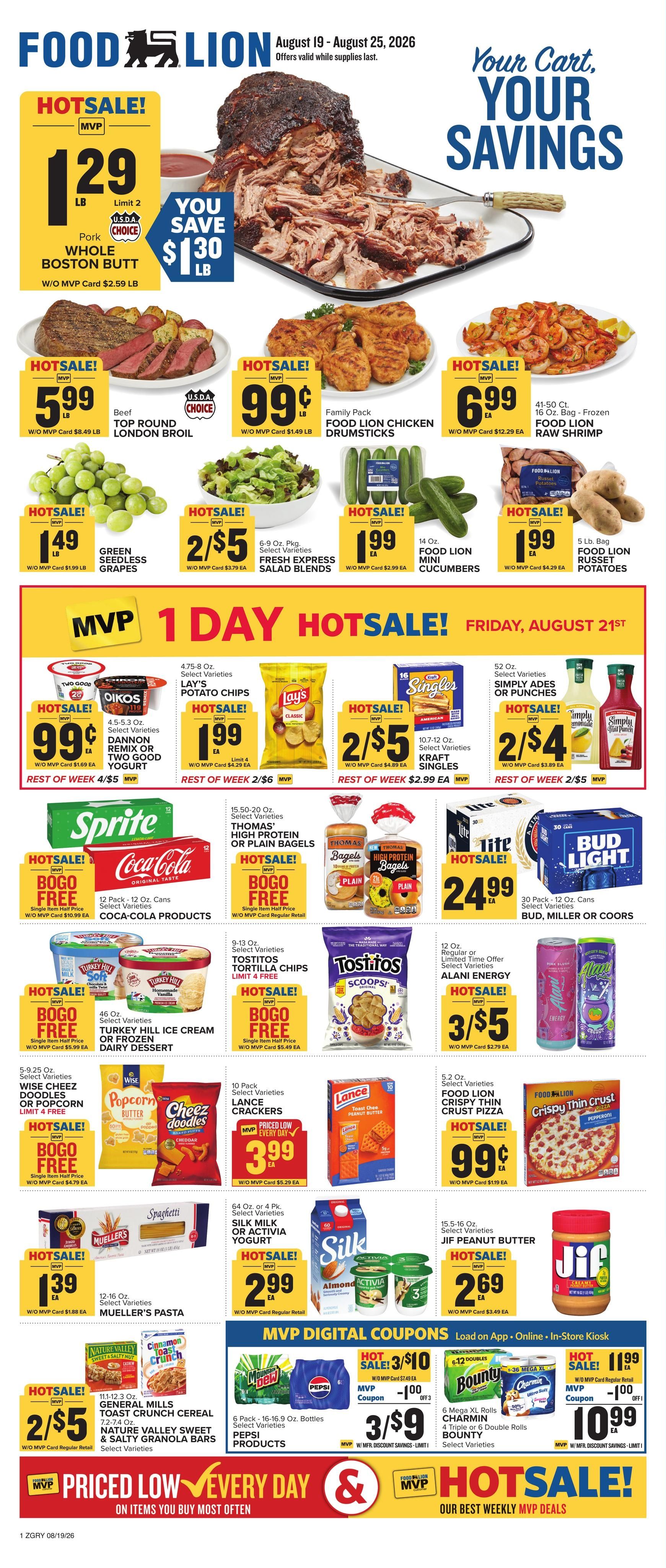 Food Lion (Athens–Jefferson Area, GA) Weekly Ad August 19 - 25, 2026