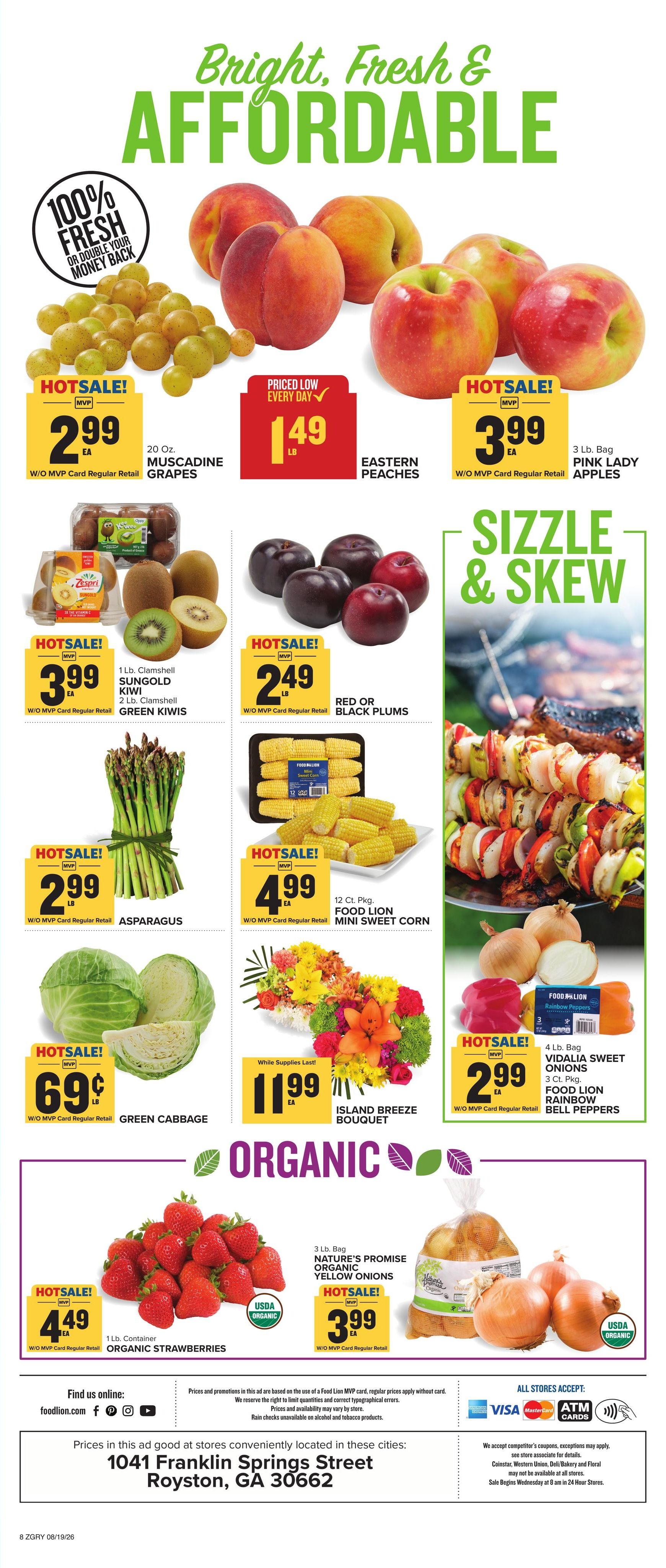 Food Lion (Athens–Jefferson Area, GA) Weekly Ad August 19 - 25, 2026