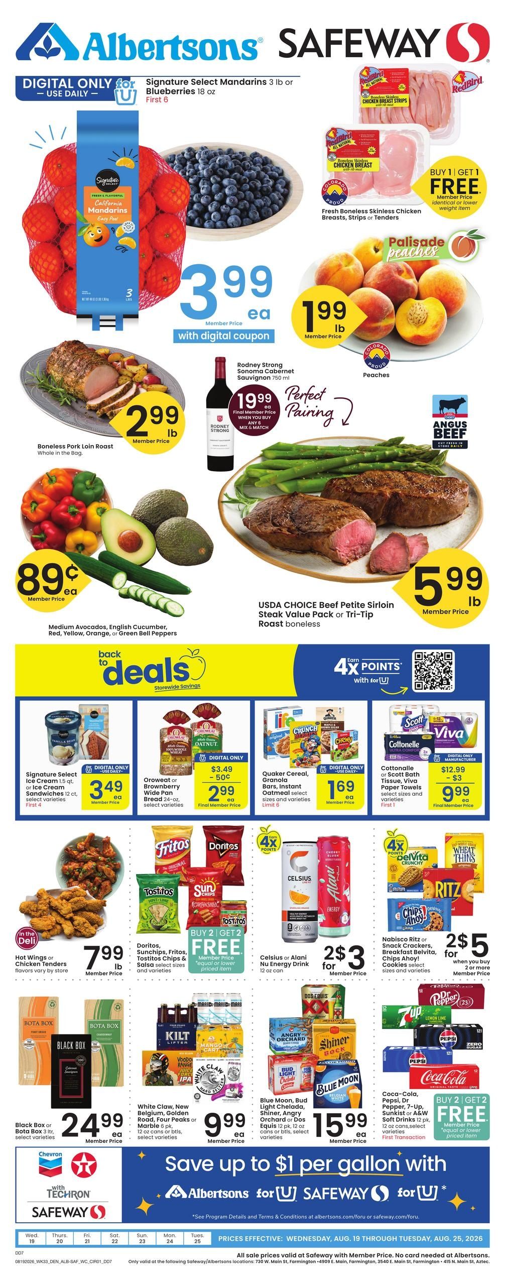 Safeway (Ignacio Area, CO) Weekly Ad August 19 - 25, 2026