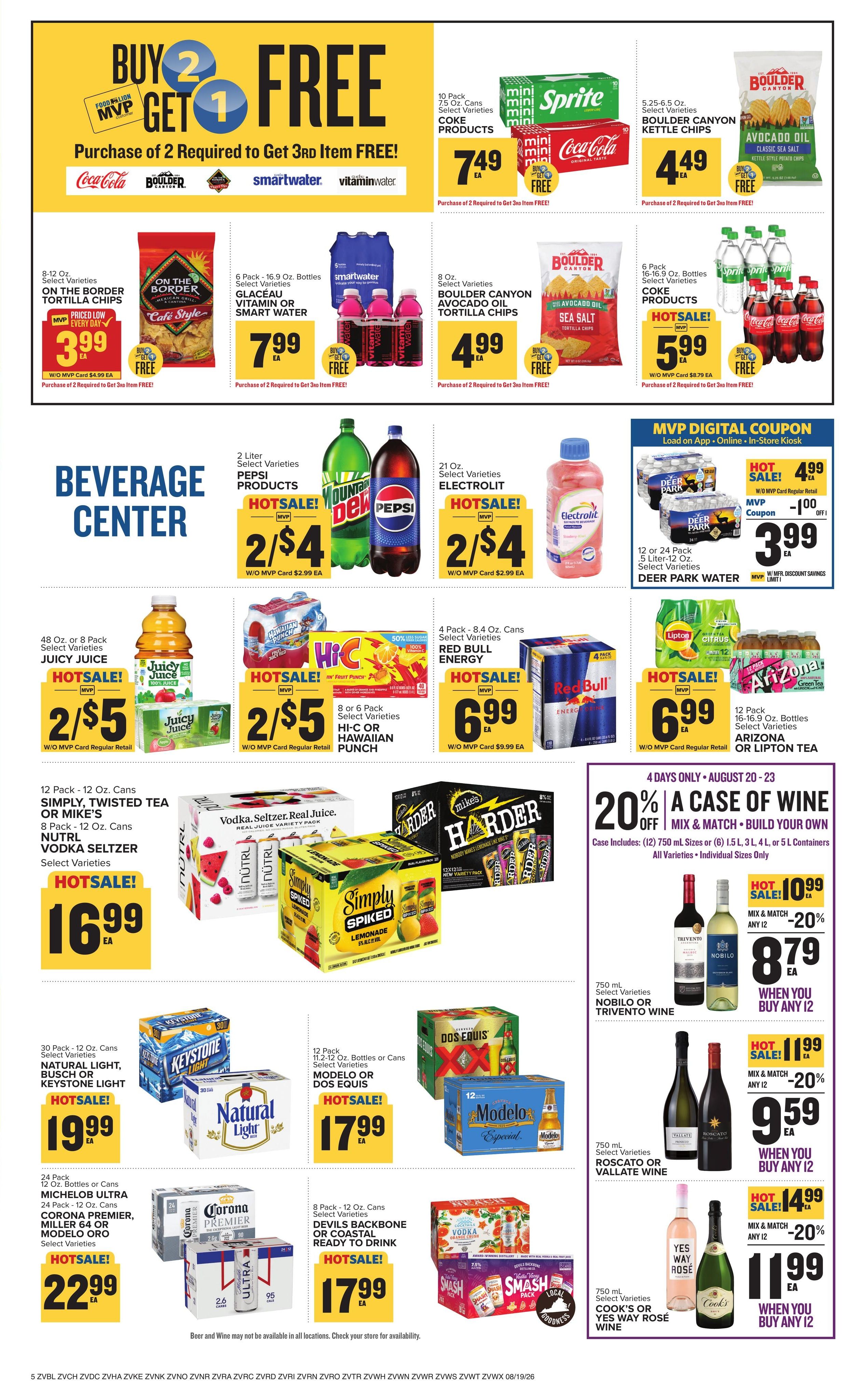 Food Lion (Alexandria–Arlington Area, VA) Weekly Ad August 19 - 25, 2026
