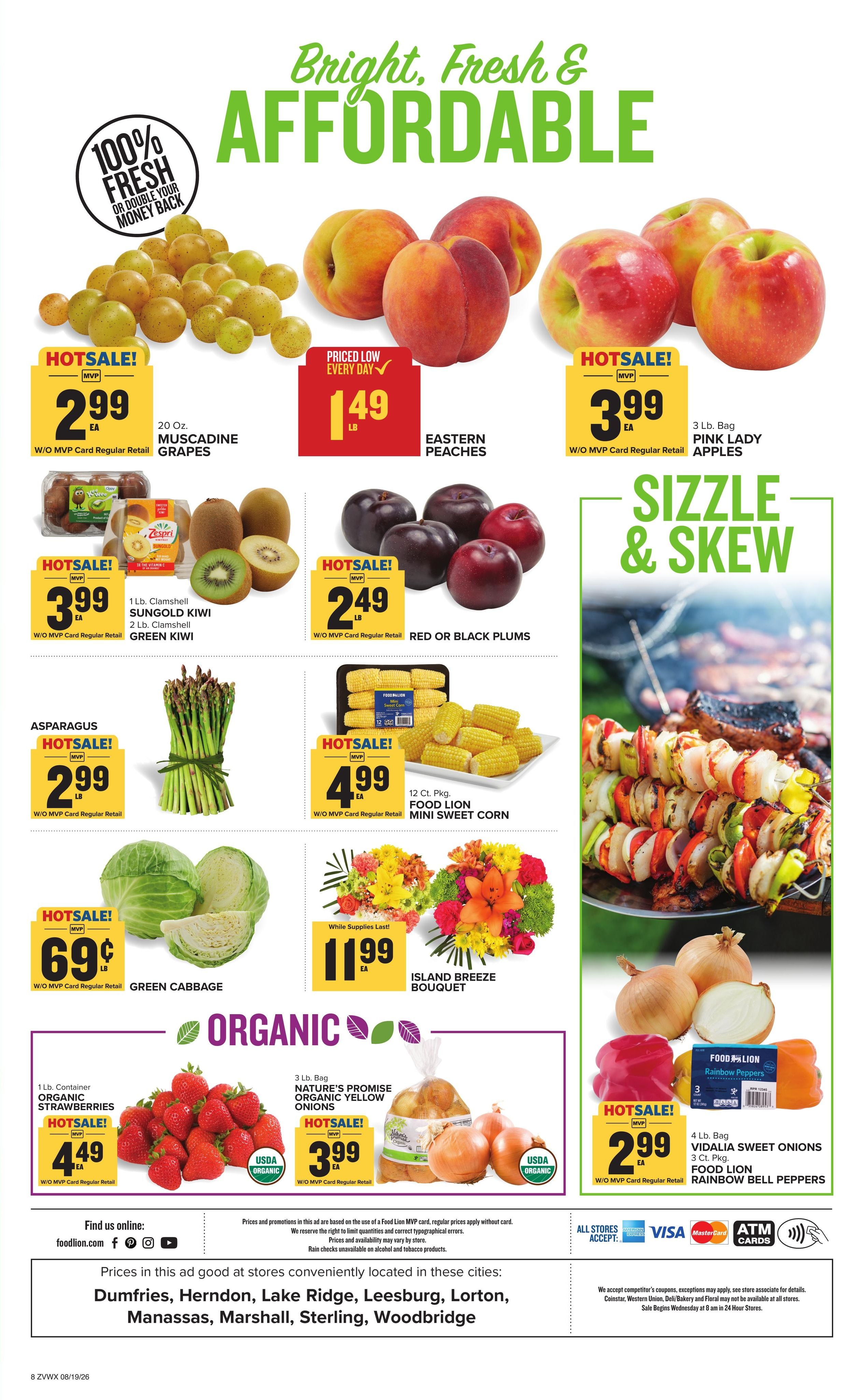 Food Lion (Alexandria–Arlington Area, VA) Weekly Ad August 19 - 25, 2026