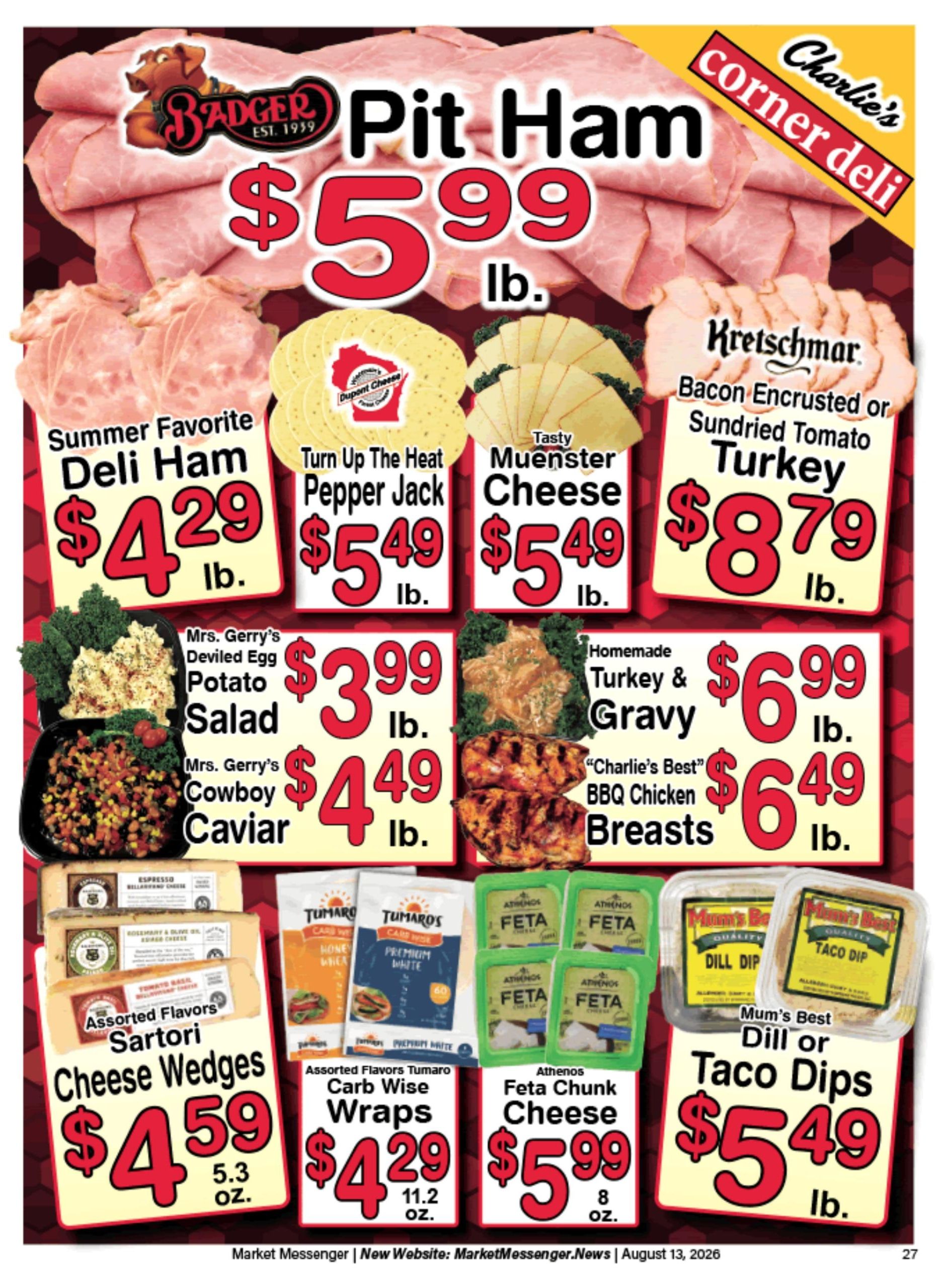 Charlie's County Market (Seymour–Sobieski Area, WI) Weekly Ad August 14 - 20, 2026