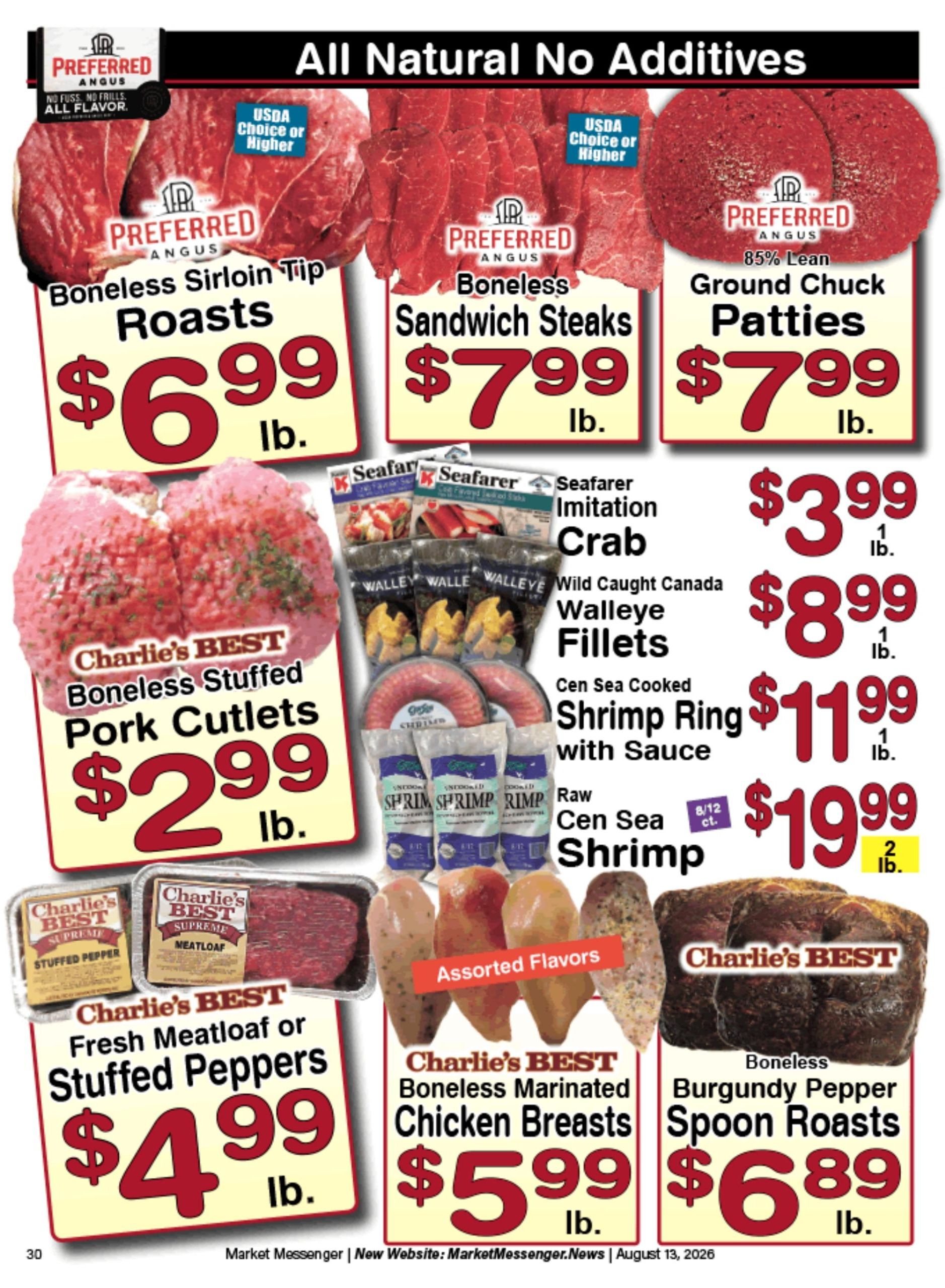 Charlie's County Market (Seymour–Sobieski Area, WI) Weekly Ad August 14 - 20, 2026