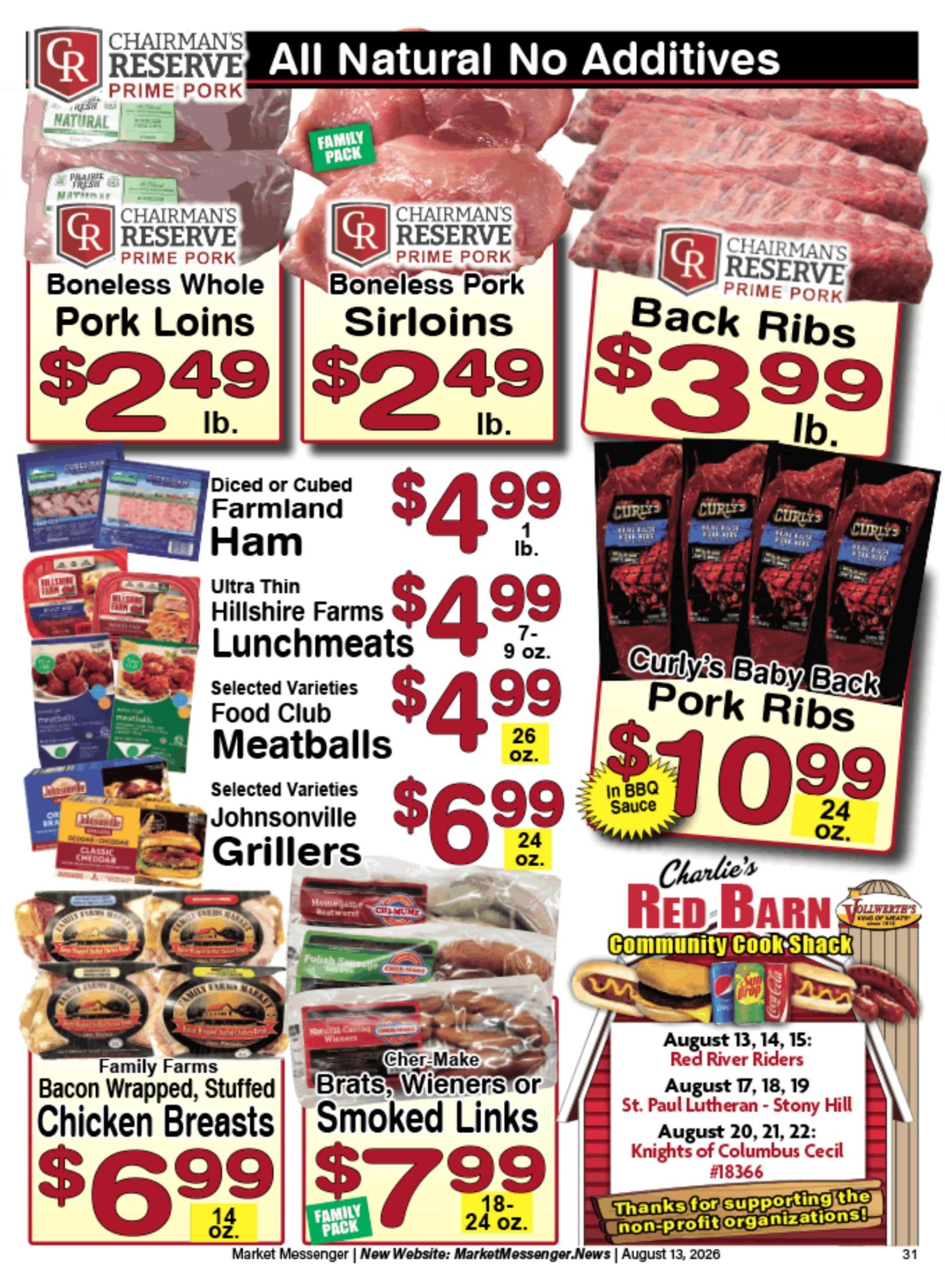 Charlie's County Market (Seymour–Sobieski Area, WI) Weekly Ad August 14 - 20, 2026