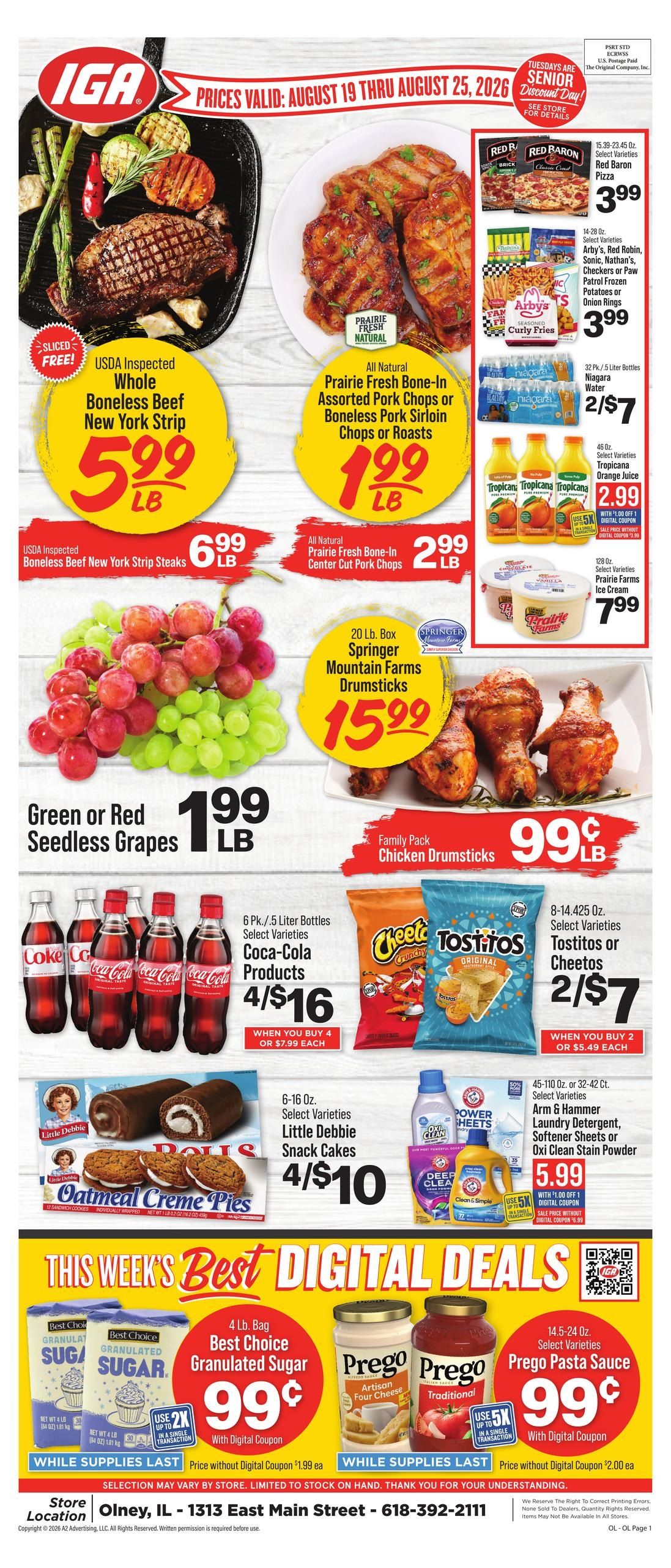 IGA (Olney Area, IL) Weekly Ad August 19 - 25, 2026