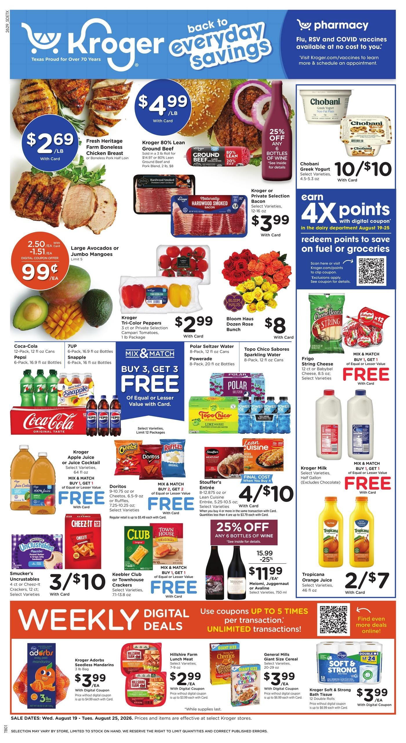 Kroger (Flint Area, TX) Weekly Ad August 19 - 25, 2026