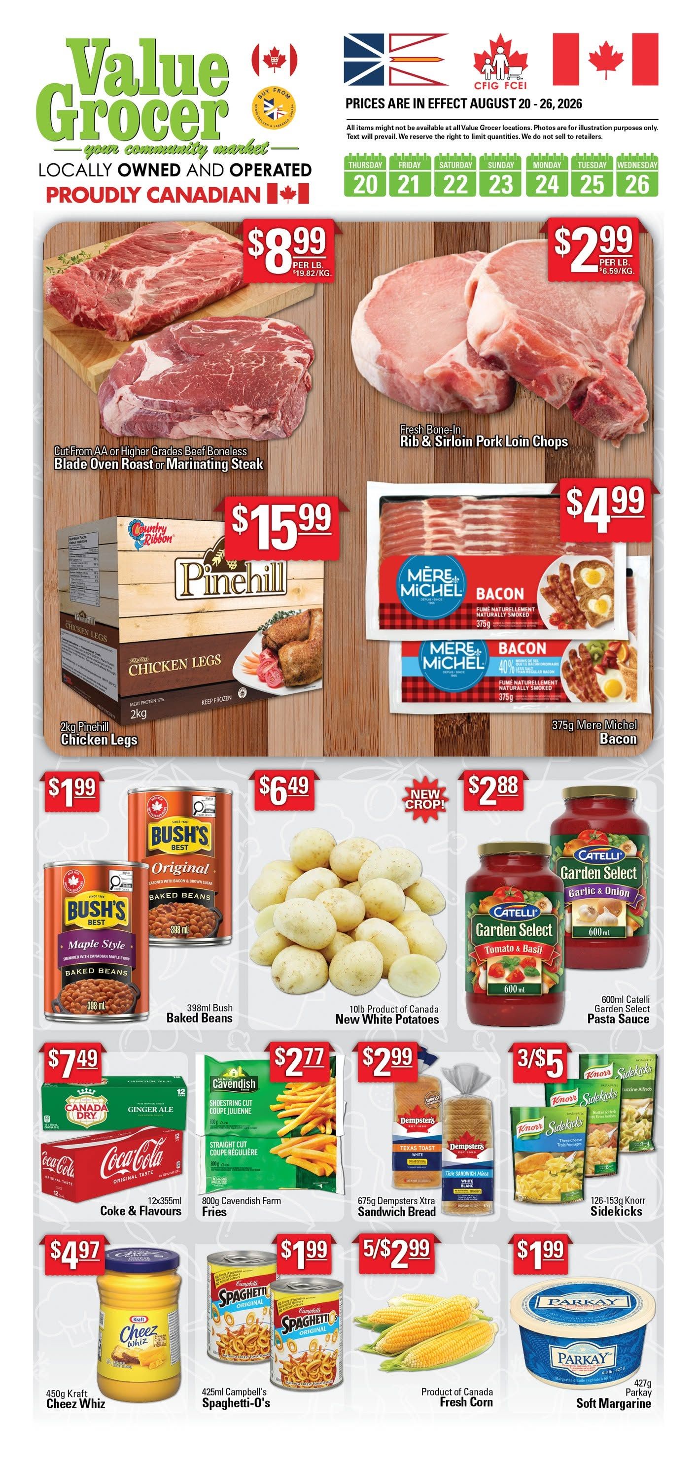 Value Grocer Flyer August 20 to 26