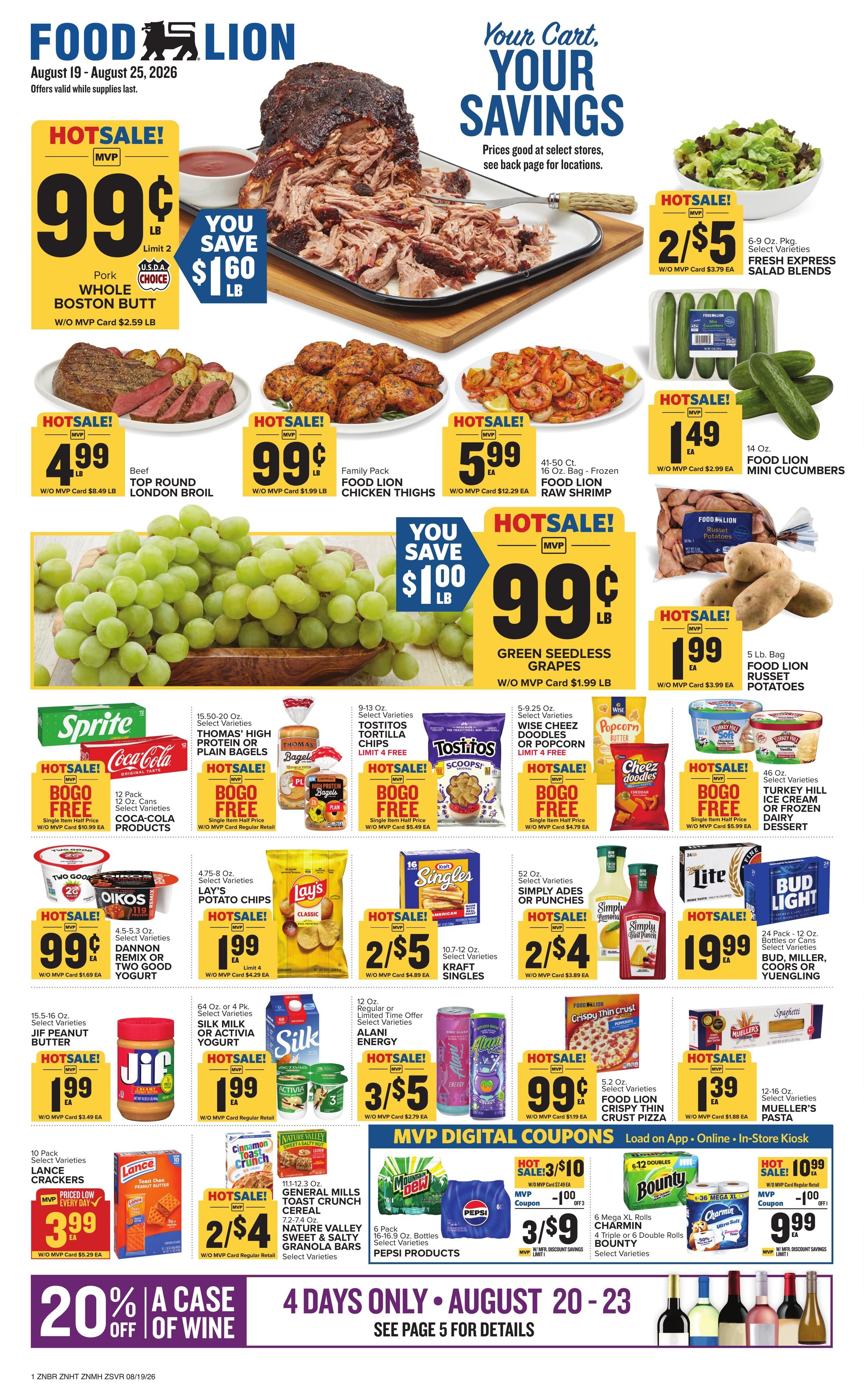 Food Lion (Rockingham Area, NC) Weekly Ad August 19 - 25, 2026