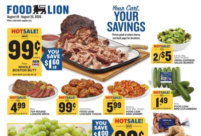 Food Lion (Rockingham Area, NC) Weekly Ad August 19 - 25, 2026