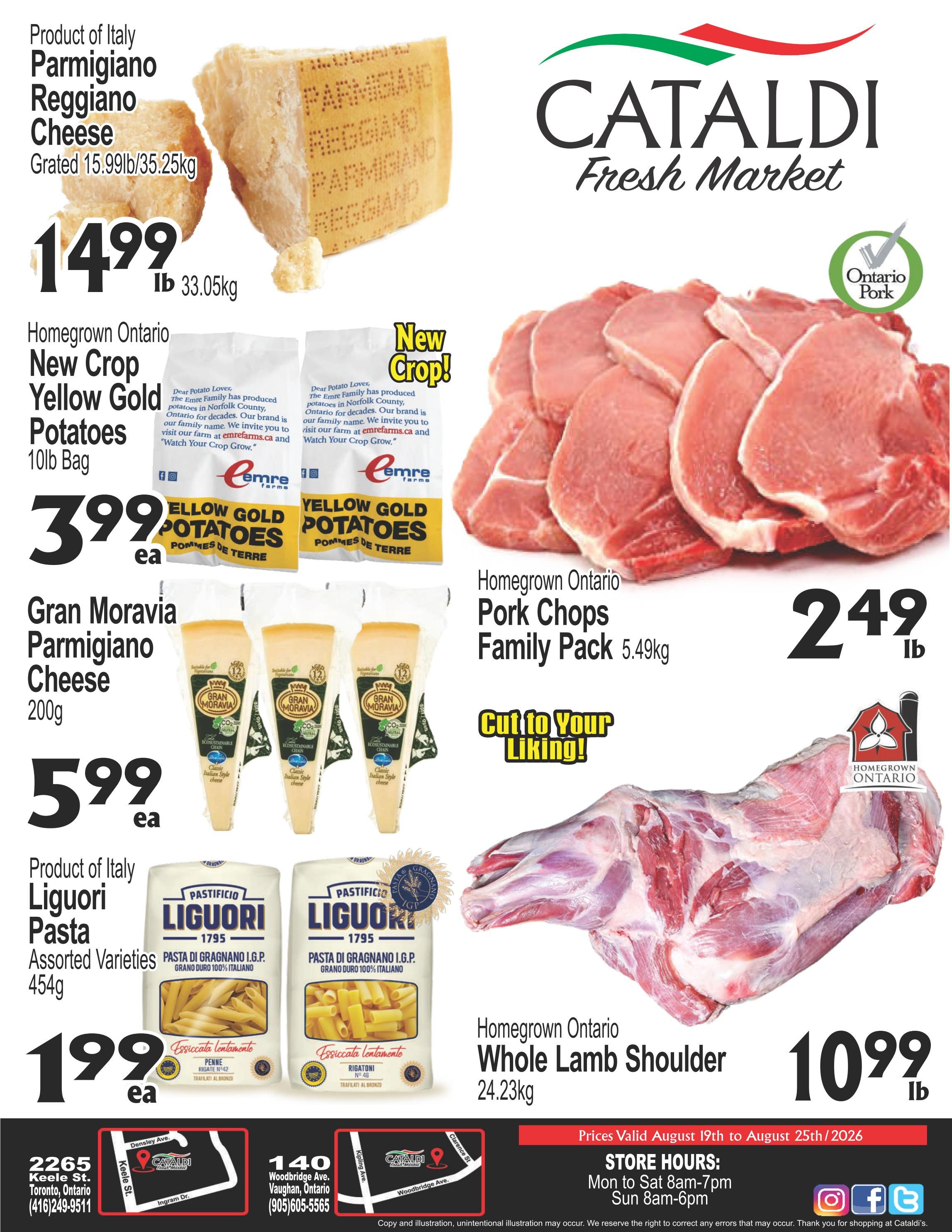 Cataldi Fresh Market Flyer August 19 to 25