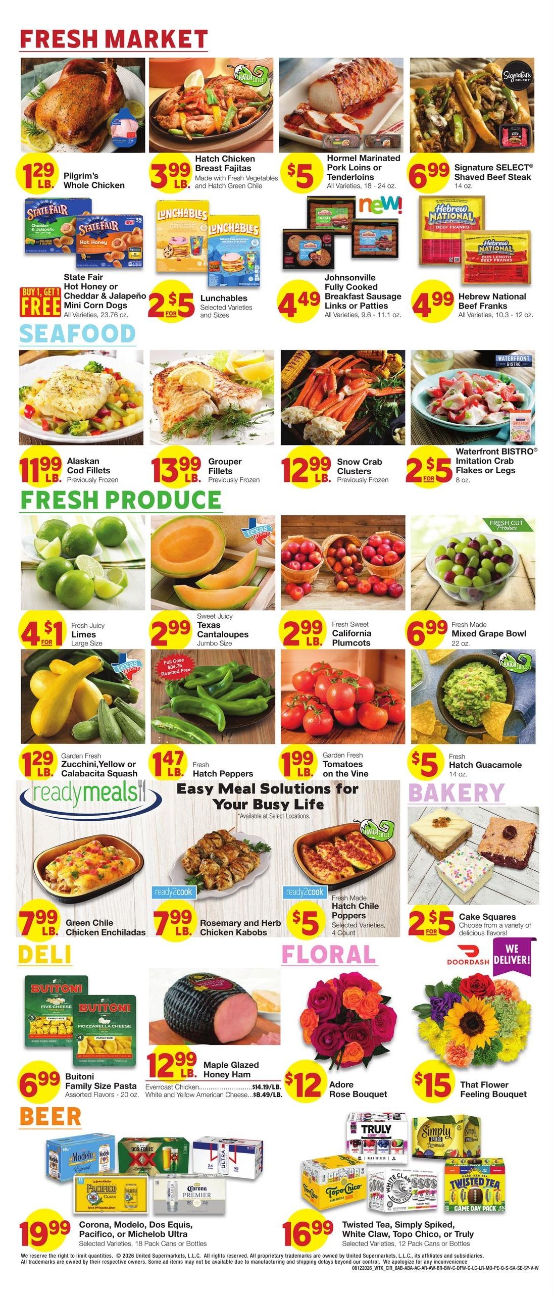 United Supermarkets (Albany Area, TX) Weekly Ad August 12 - 18, 2026