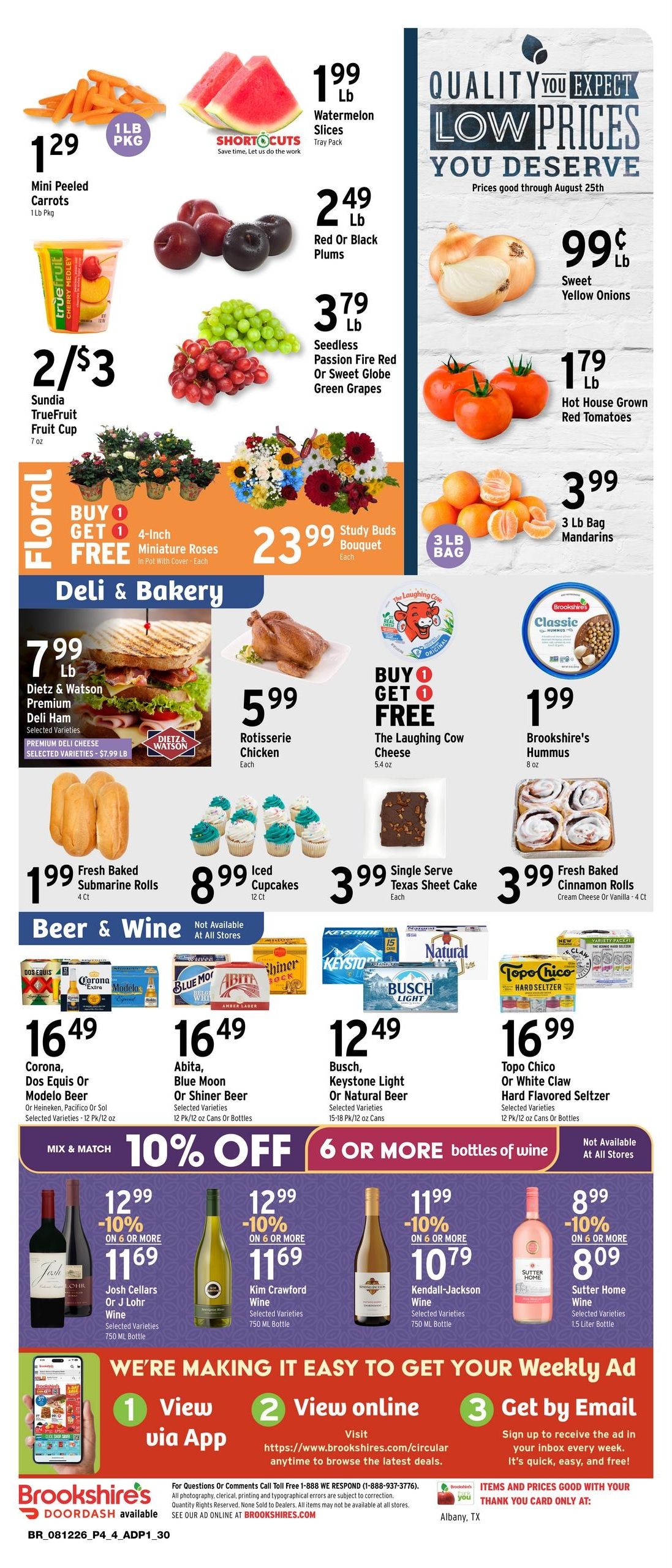 Brookshire's (Albany Area, TX) Weekly Ad August 12 - 18, 2026
